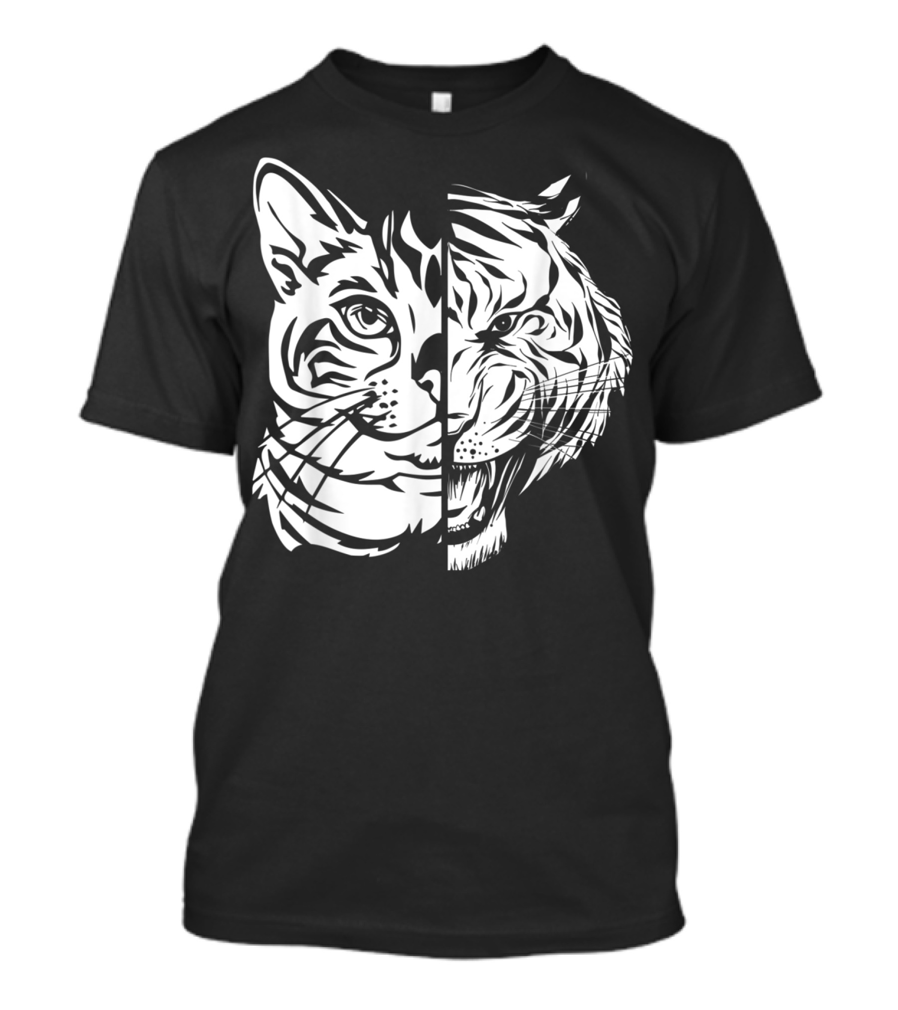 Funny Cat Lover Bengal Cat Shadow Bengal Tiger Fusion T-Shirt
