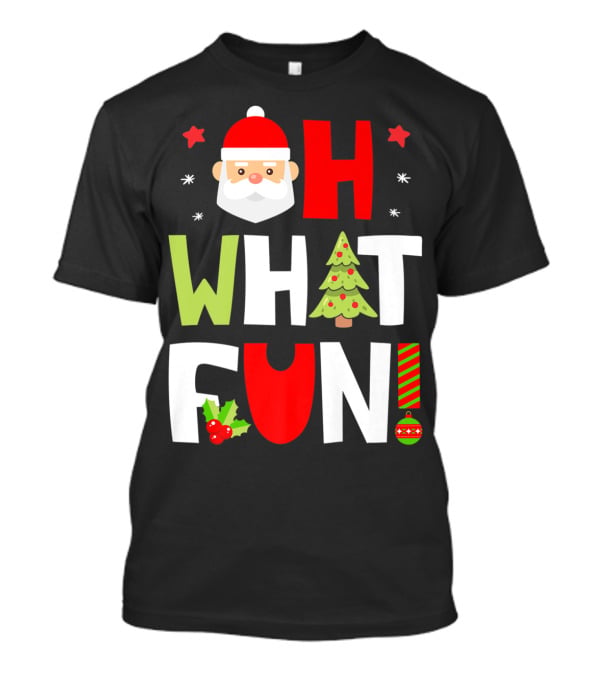 Christmas Kids Boys Oh What Fun Santa Xmas Tree T-Shirt