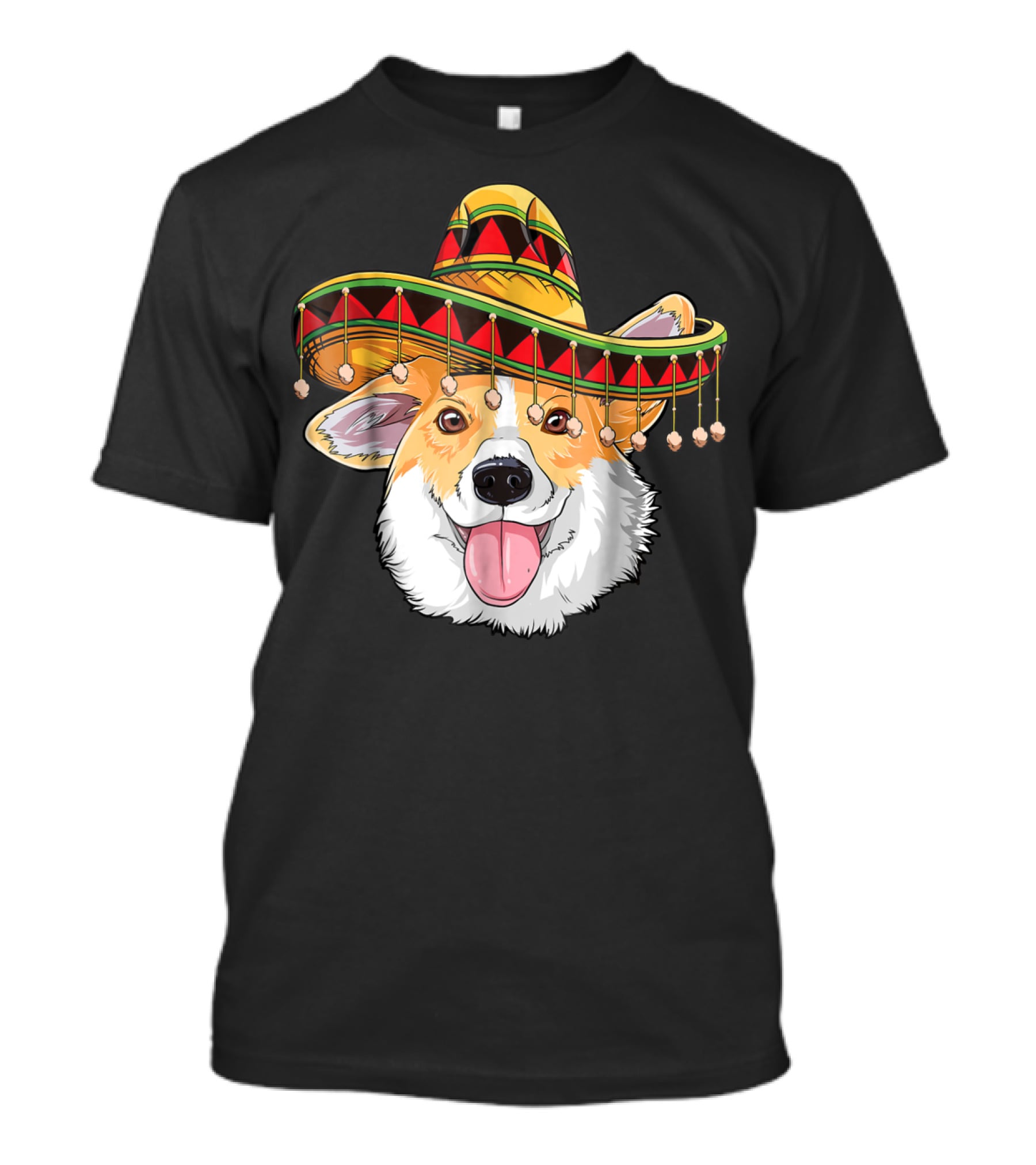 Cinco De Mayo Corgi Kids Boy Girl Sombrero Hat T-Shirt