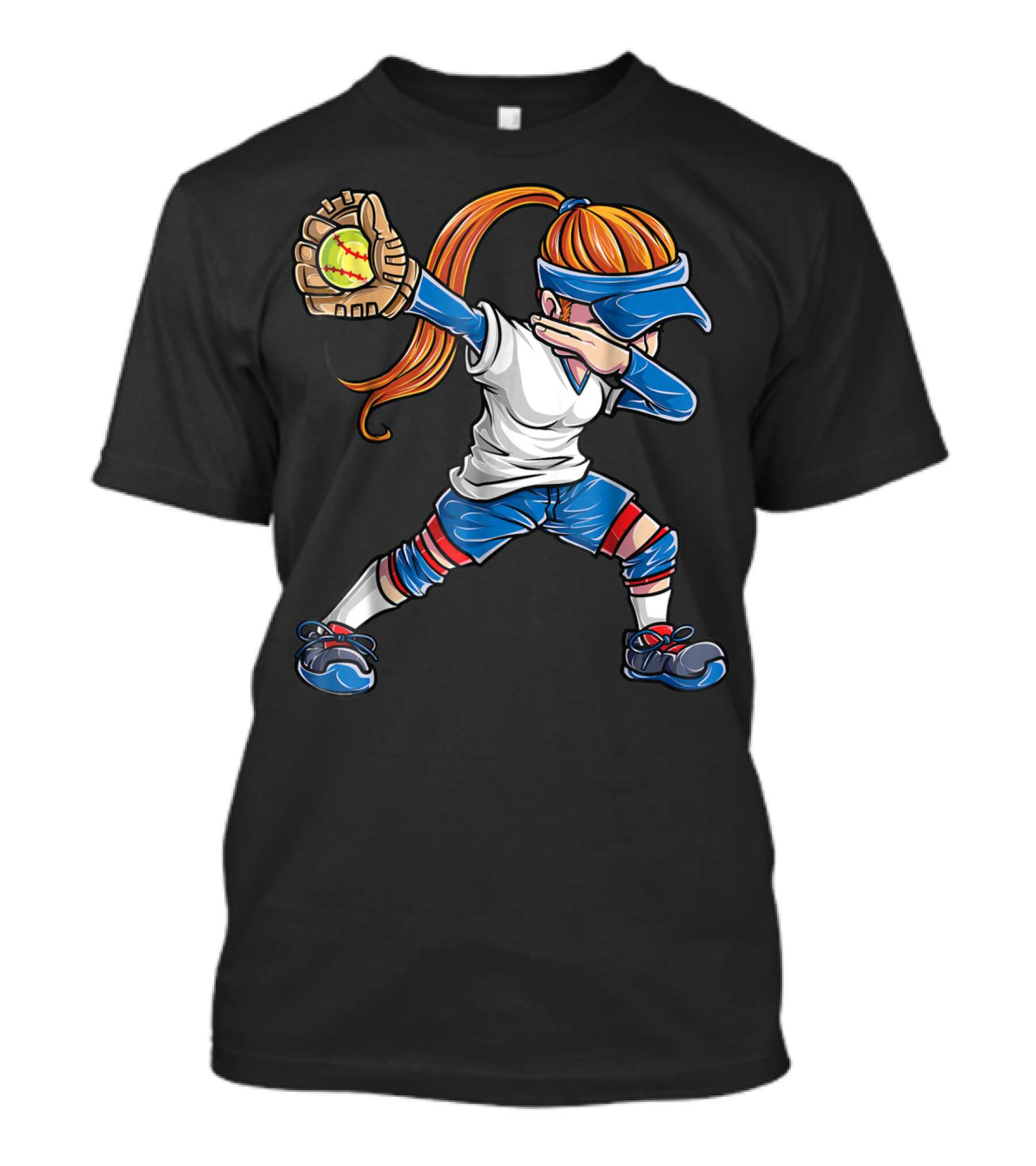 Dabbing Softball Girl Catcher Pitcher Women Dab T-Shirt