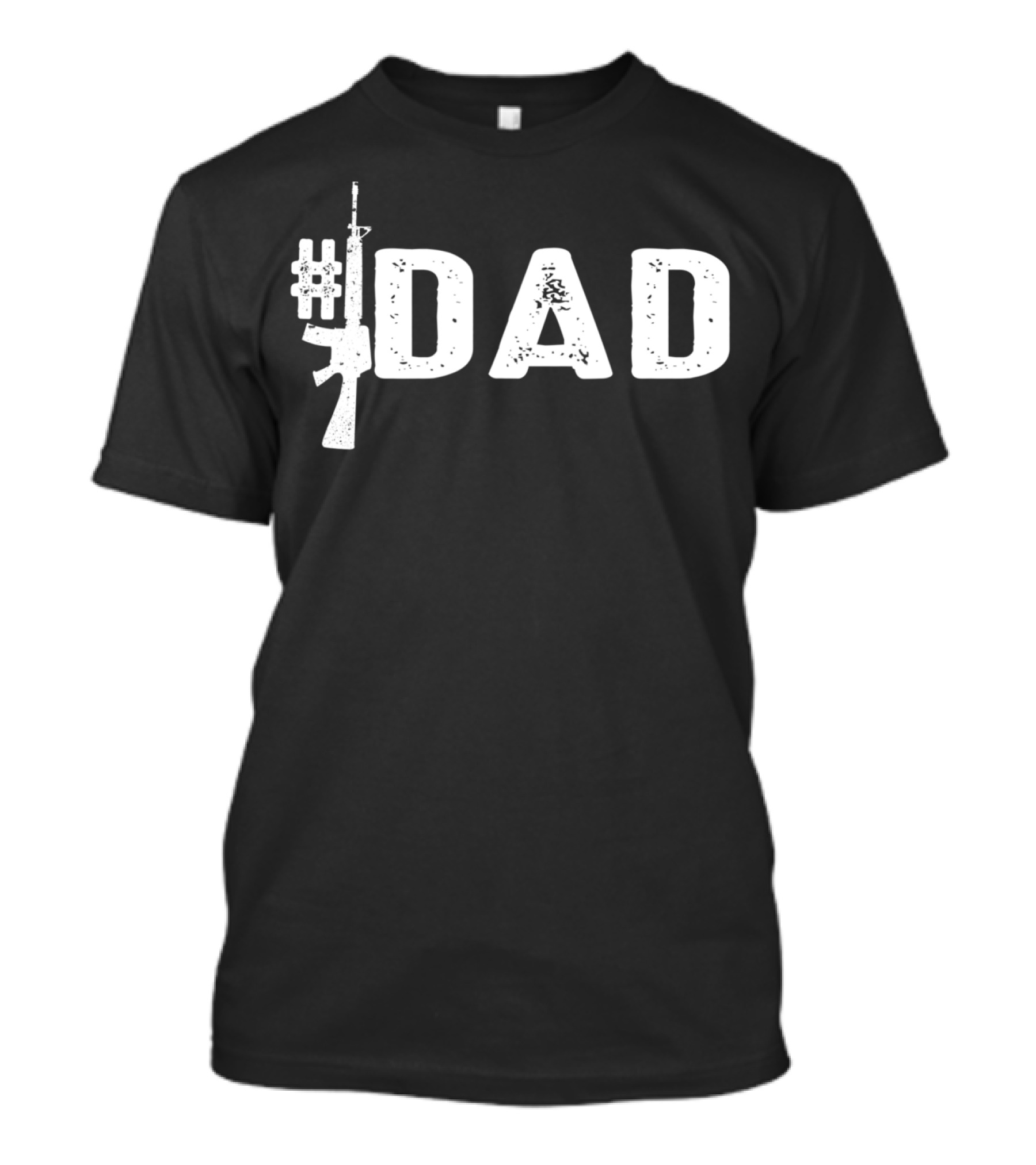1 Dad Gun Army Rifle T-Shirt
