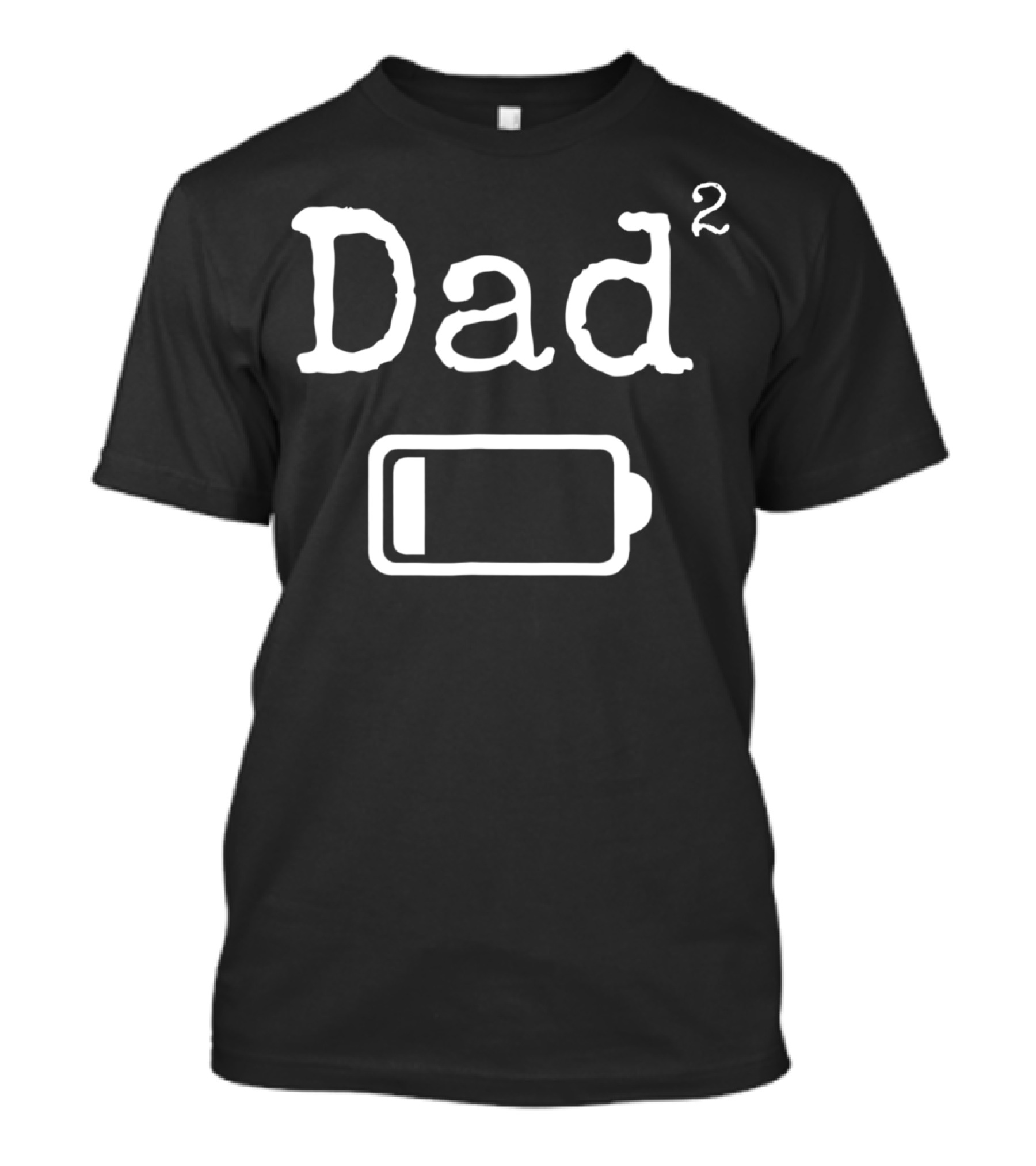 Dad2 Low Battery Tired Dad Funny Dad Mens T-Shirt