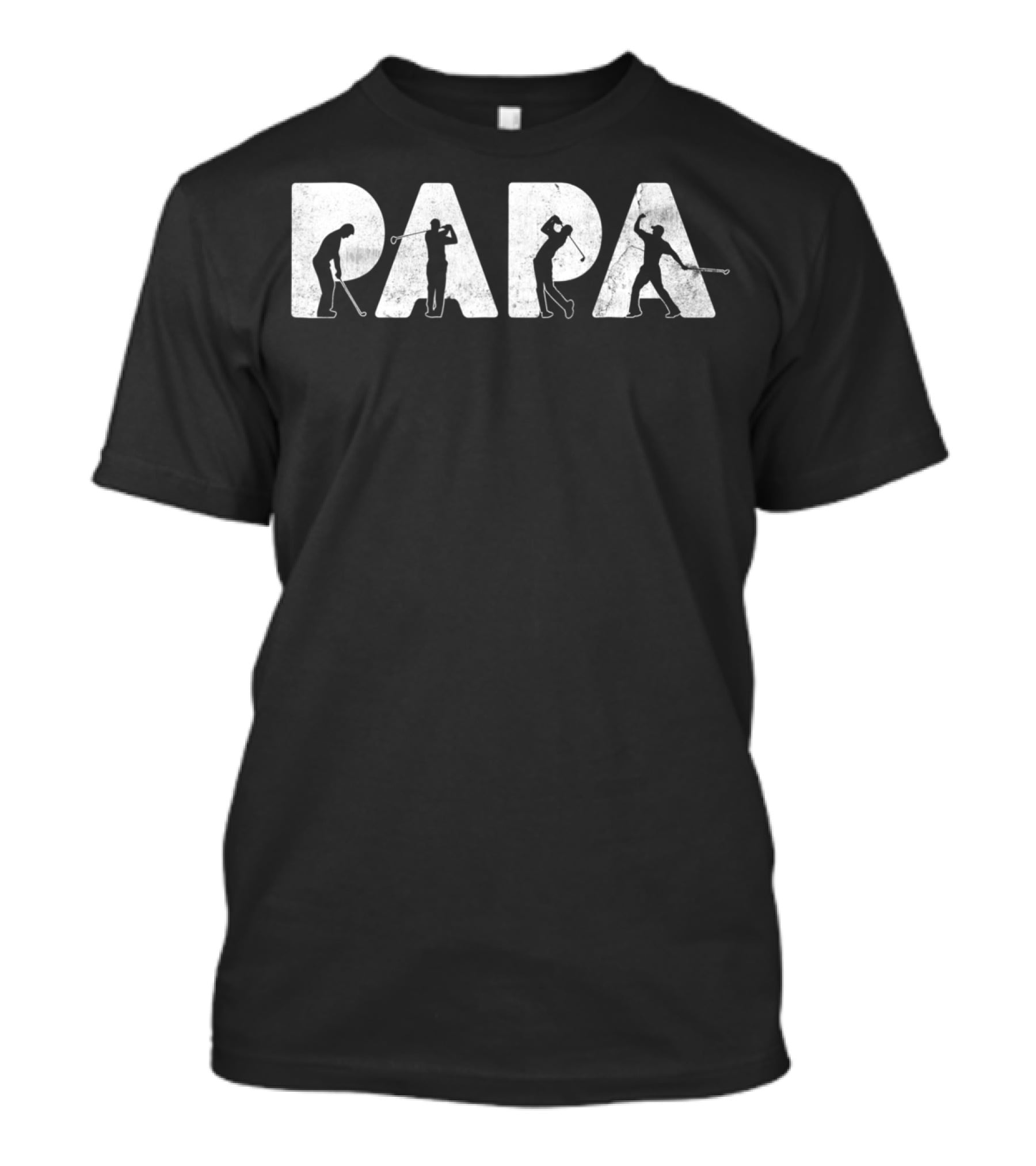 Papa Golf Silhouette Design For Men's Funny Dad T-Shirt