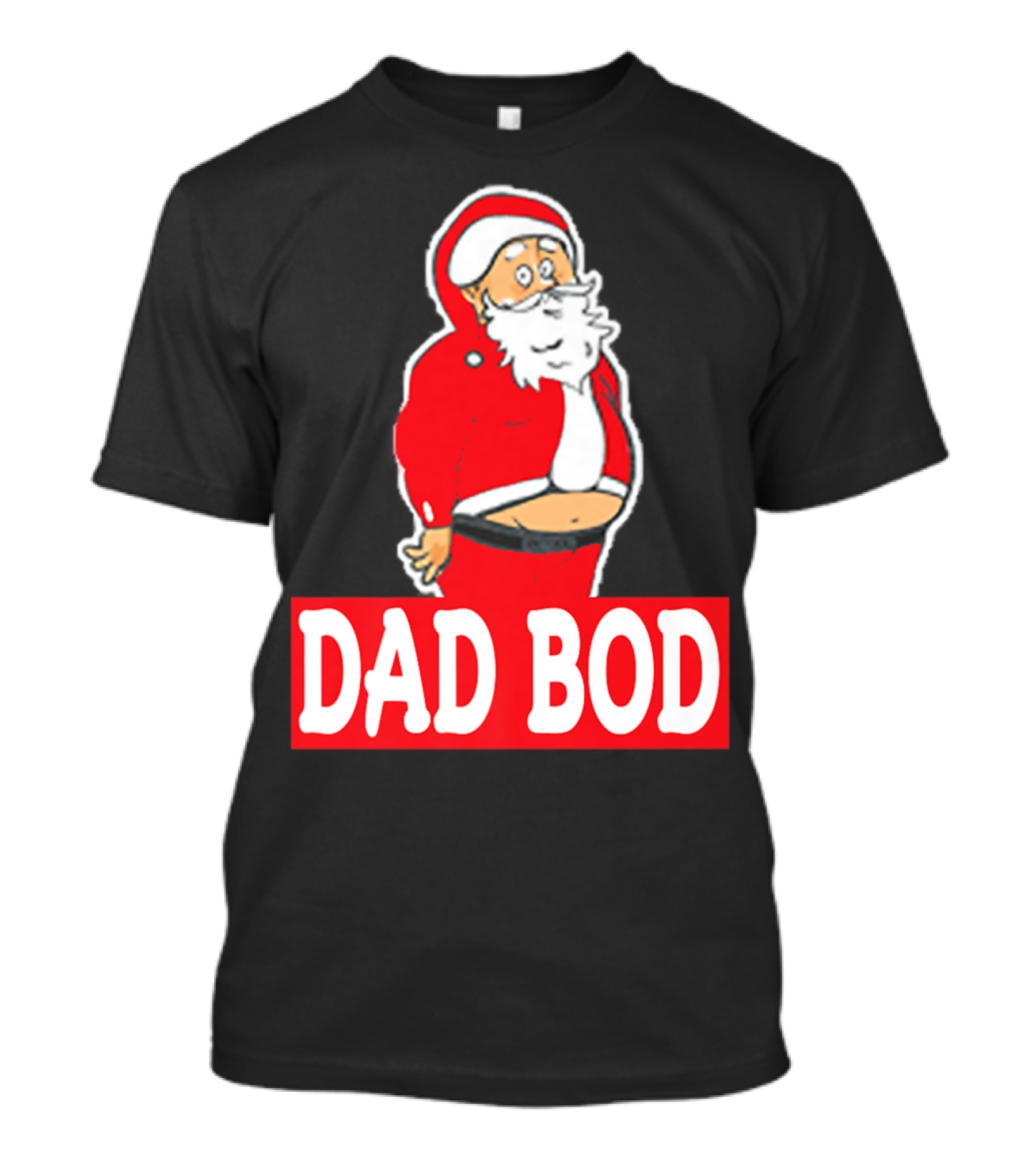 Dad Bod Funny Christmas Santa Belly UglyParty45 T-Shirt