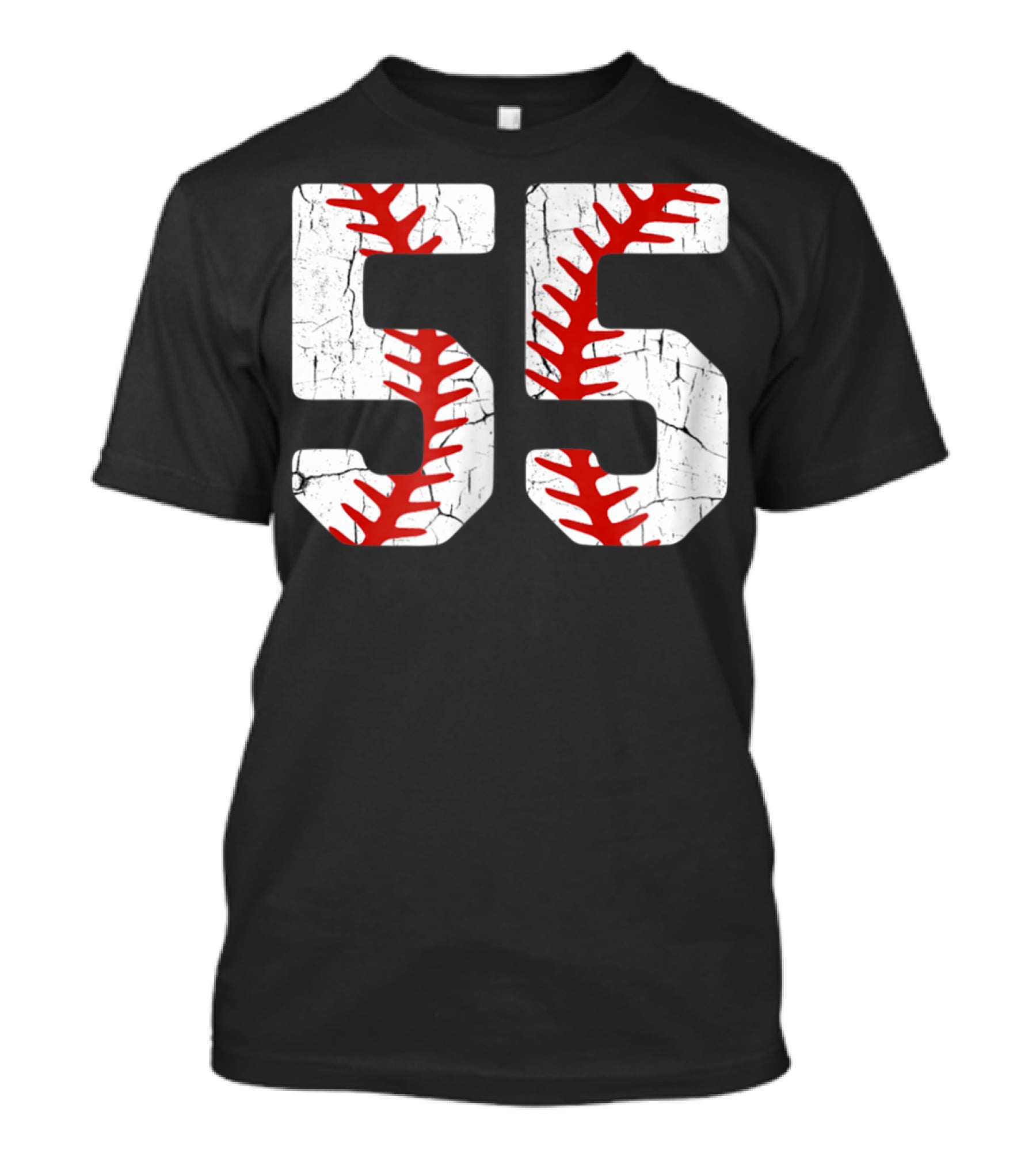Baseball Player Jersey Number 55 Proud Baseball MOM DAD38 T-Shirt