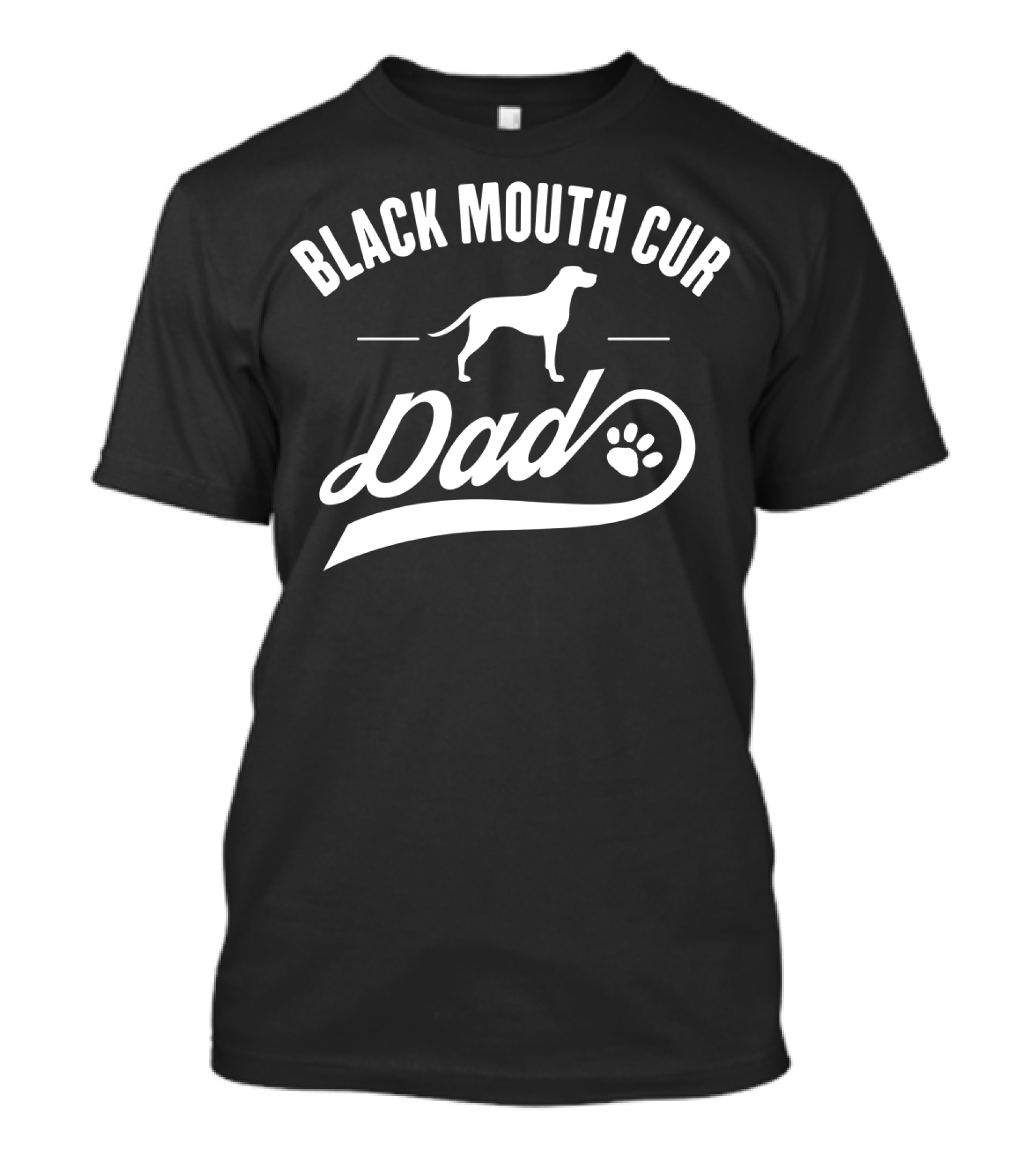 Black Mouth Cur Dad Paw Print Dog Owner Lover T-Shirt
