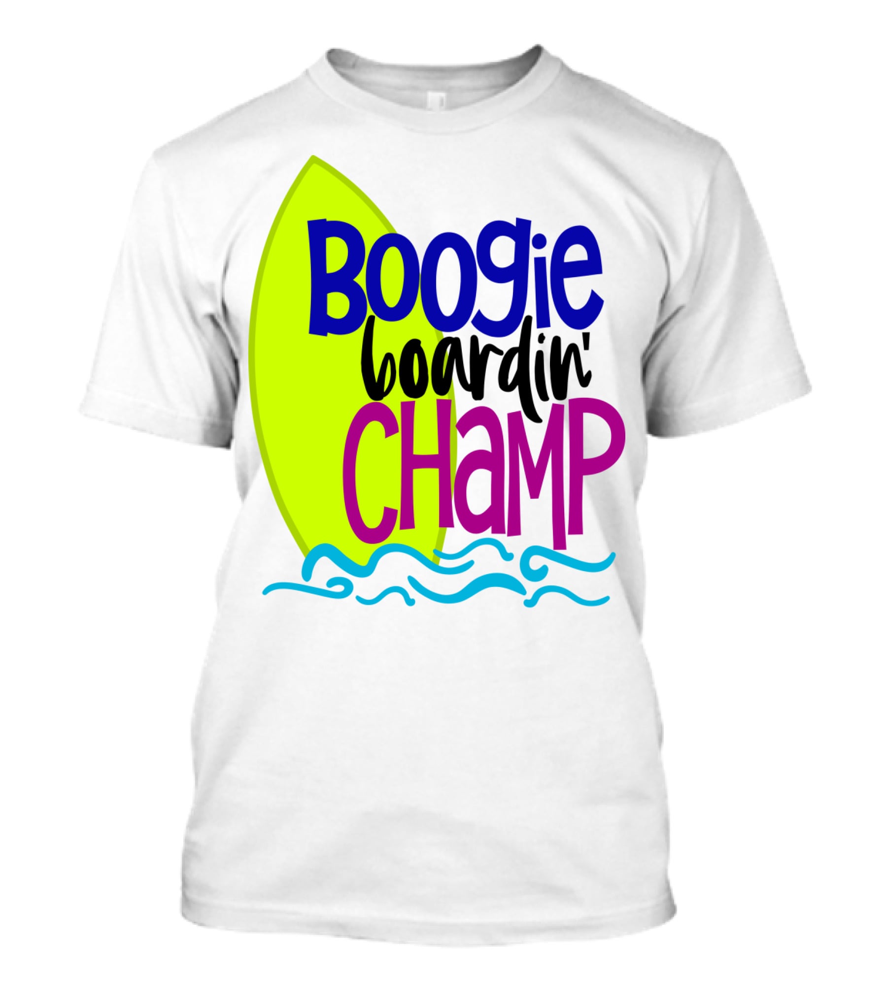 Boogie Boardin' Champ Surfing Summer Dad43 T-Shirt