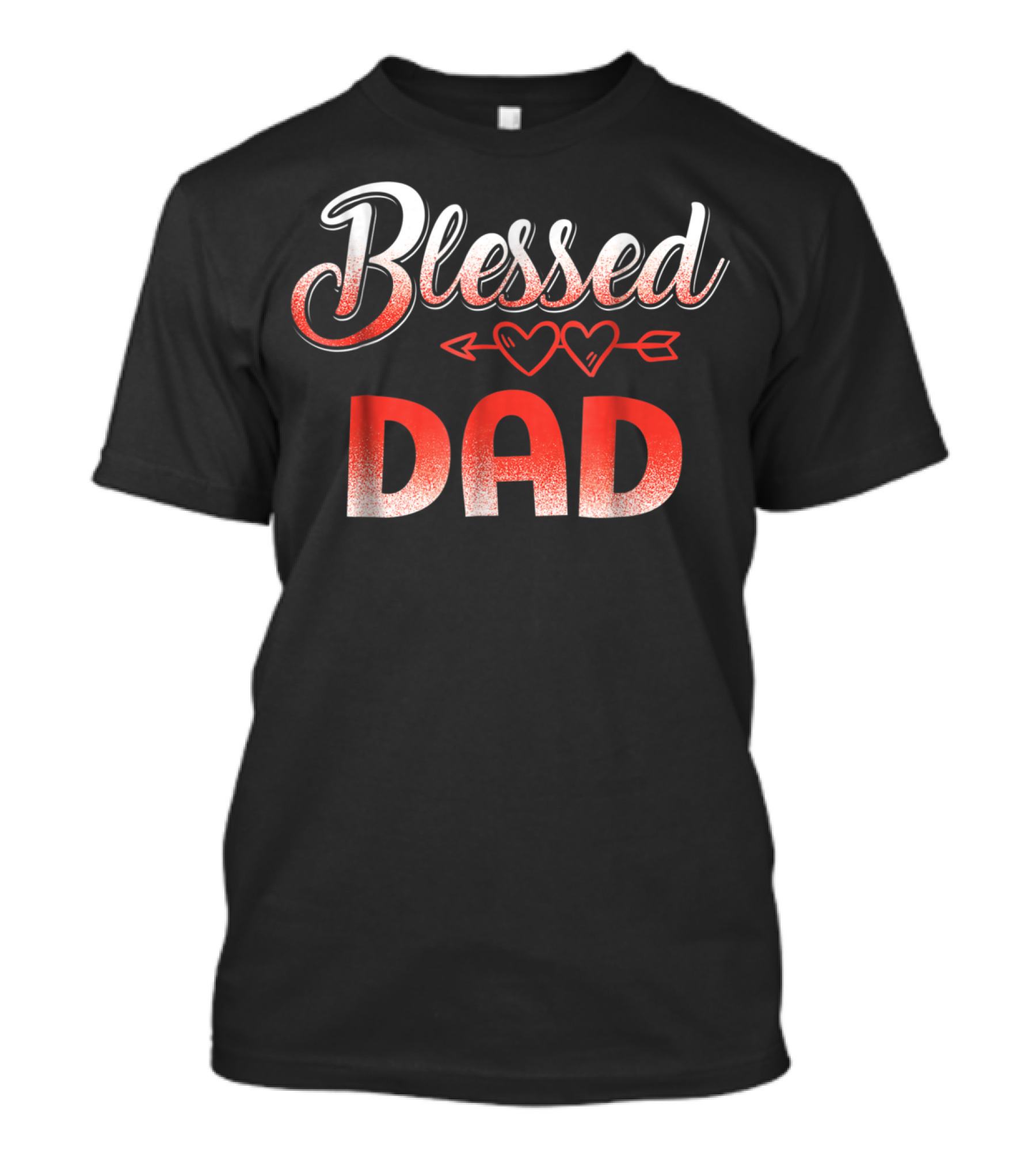 Blessed Dad Heart Arrow Decor Dad T-Shirt