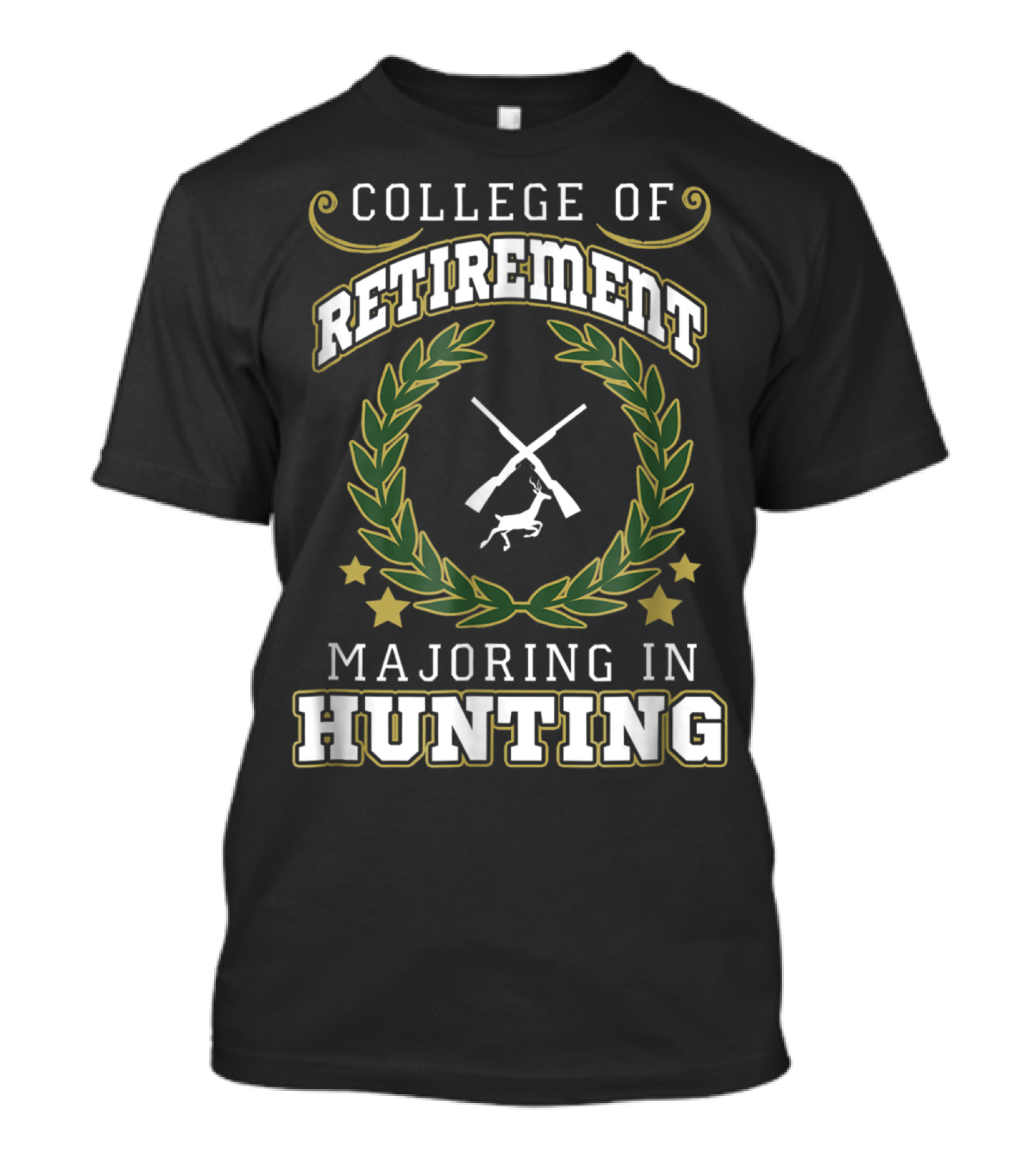College Of Retirement Majoring In Hunting Dad Papa77 T-Shirt