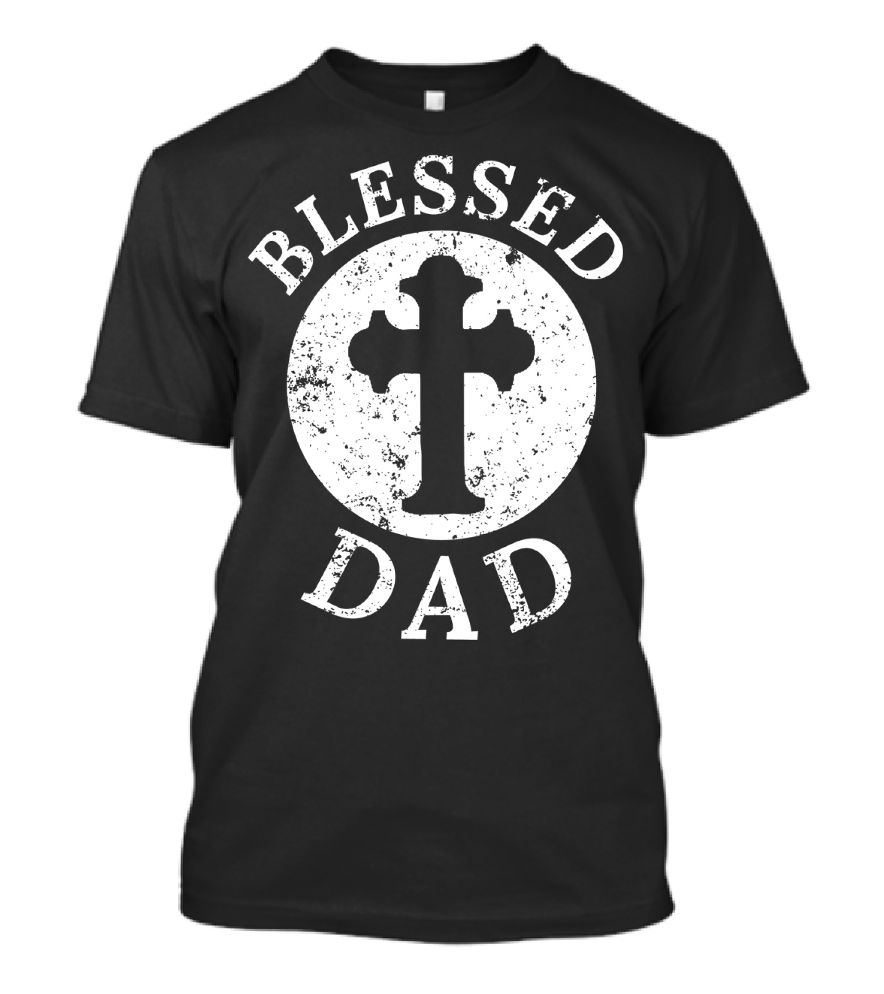 Blessed Dad Christian Cross Christian Dad52 T-Shirt