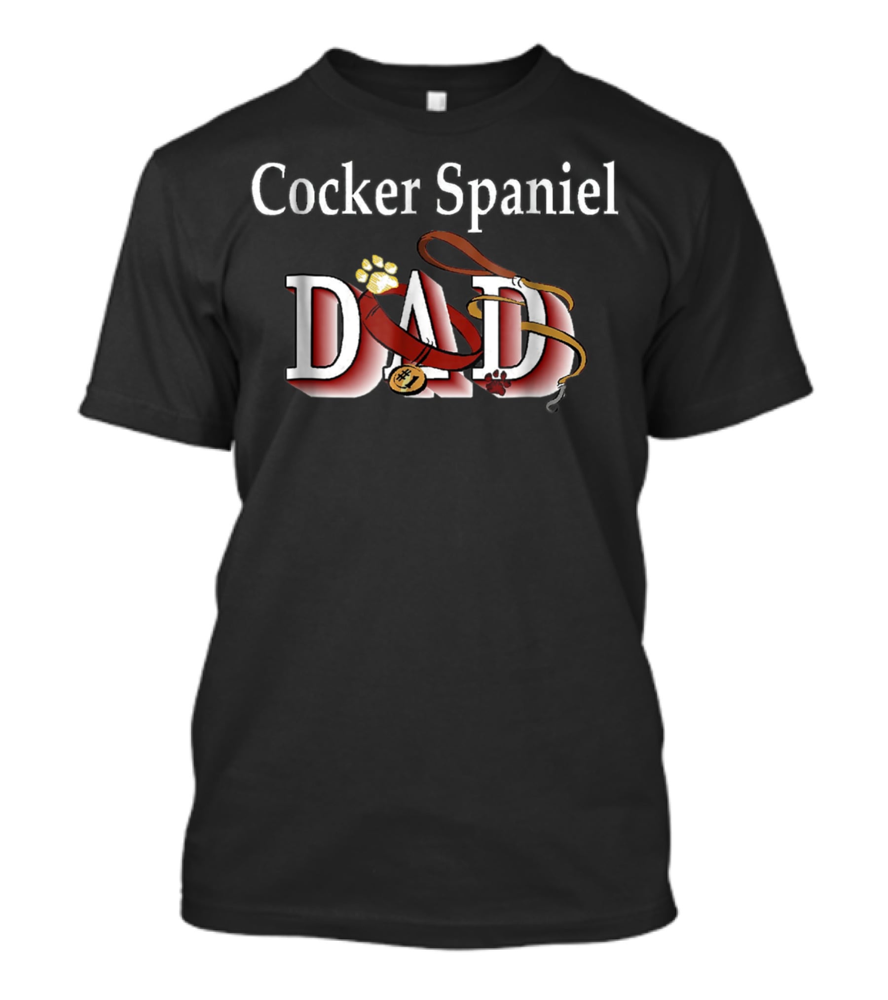 Cocker Spaniel Dog Dad For Father On Birthday43 T-Shirt