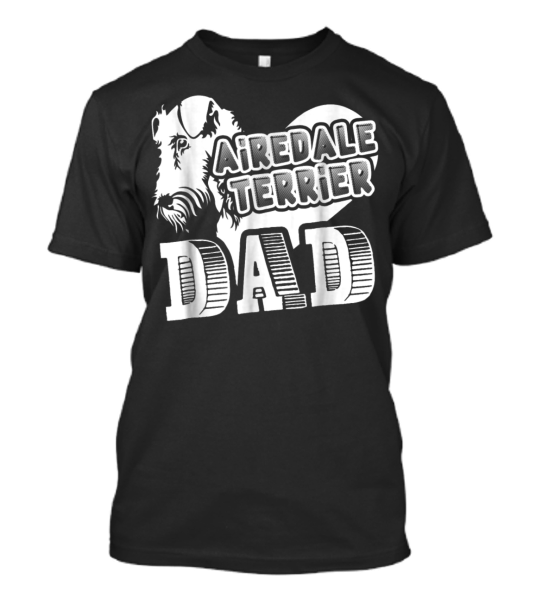 Airedale Terrier Dad Heart T-Shirt