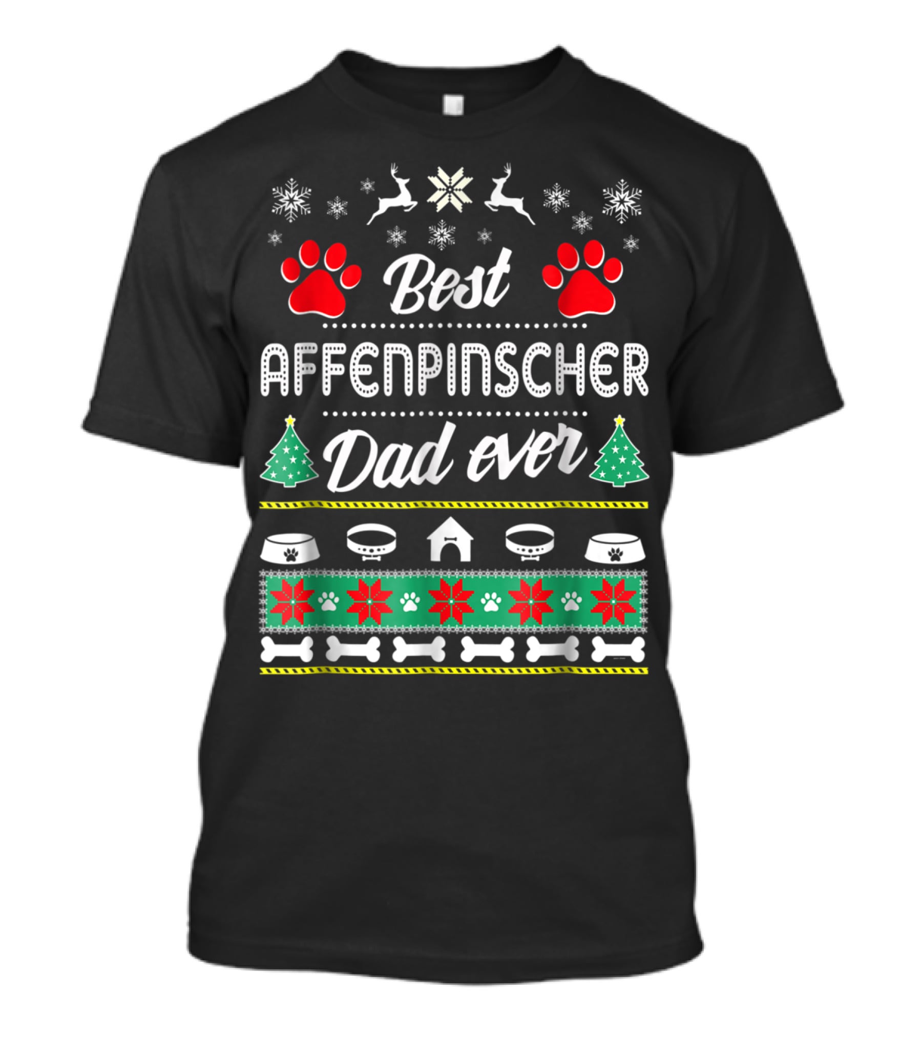 Best Affenpinscher Dad Ever Christmas T-Shirt