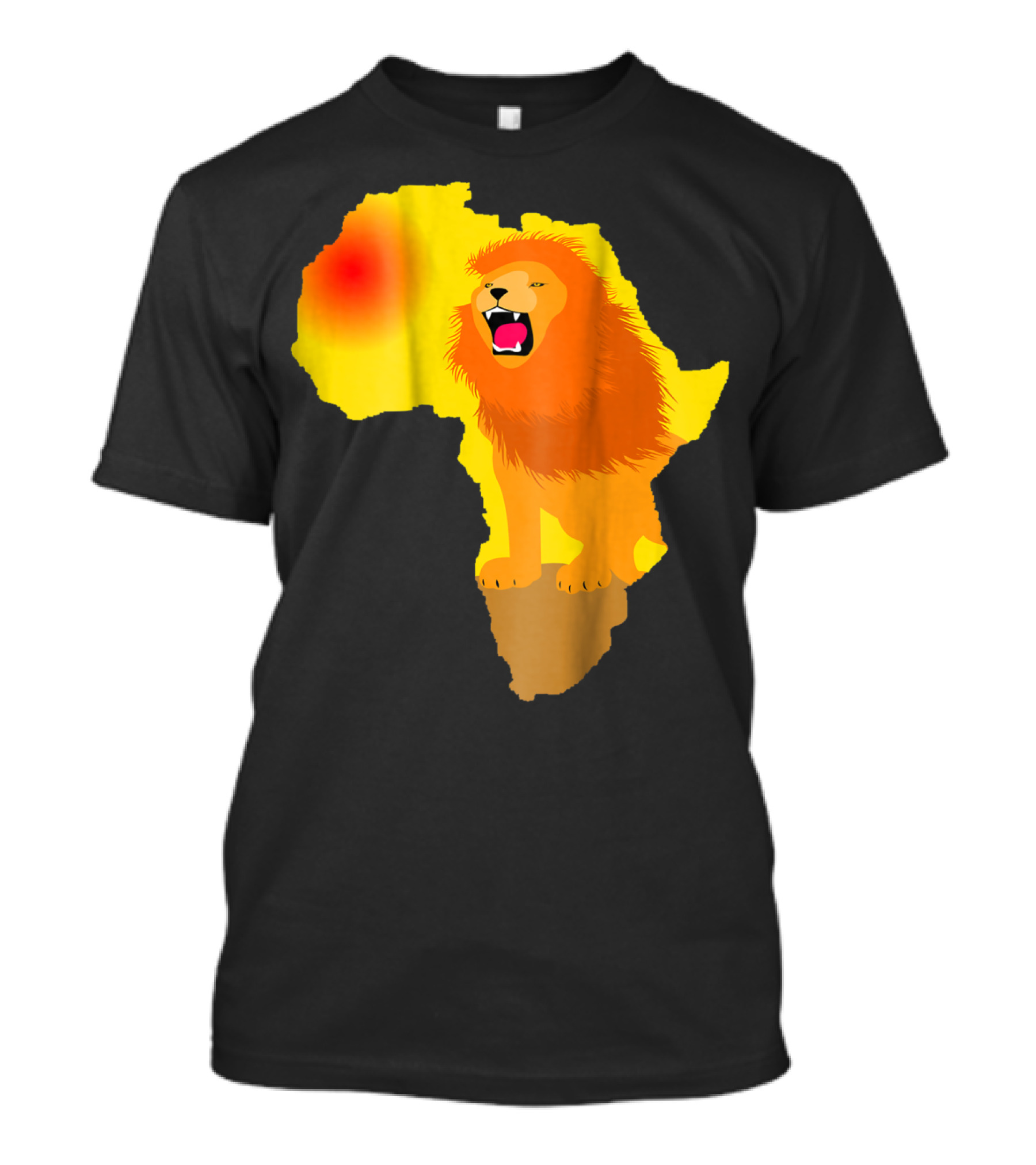 Africa Lion Map Big Five Safari Dad South Animals T-Shirt