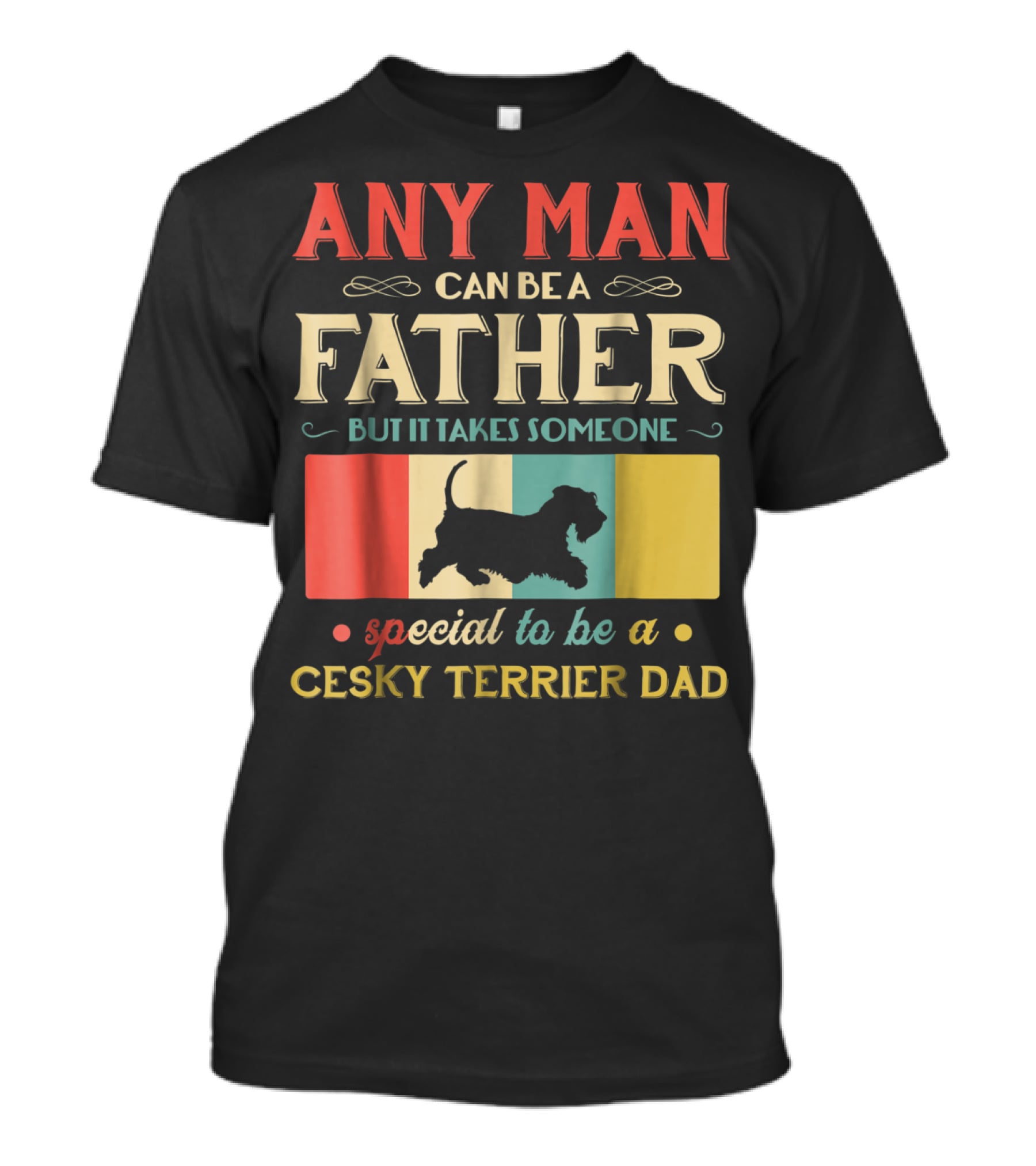 Any Man Can Be A Father But It Takes Someone Special To Be A Cesky Terrier Dad T-Shirt
