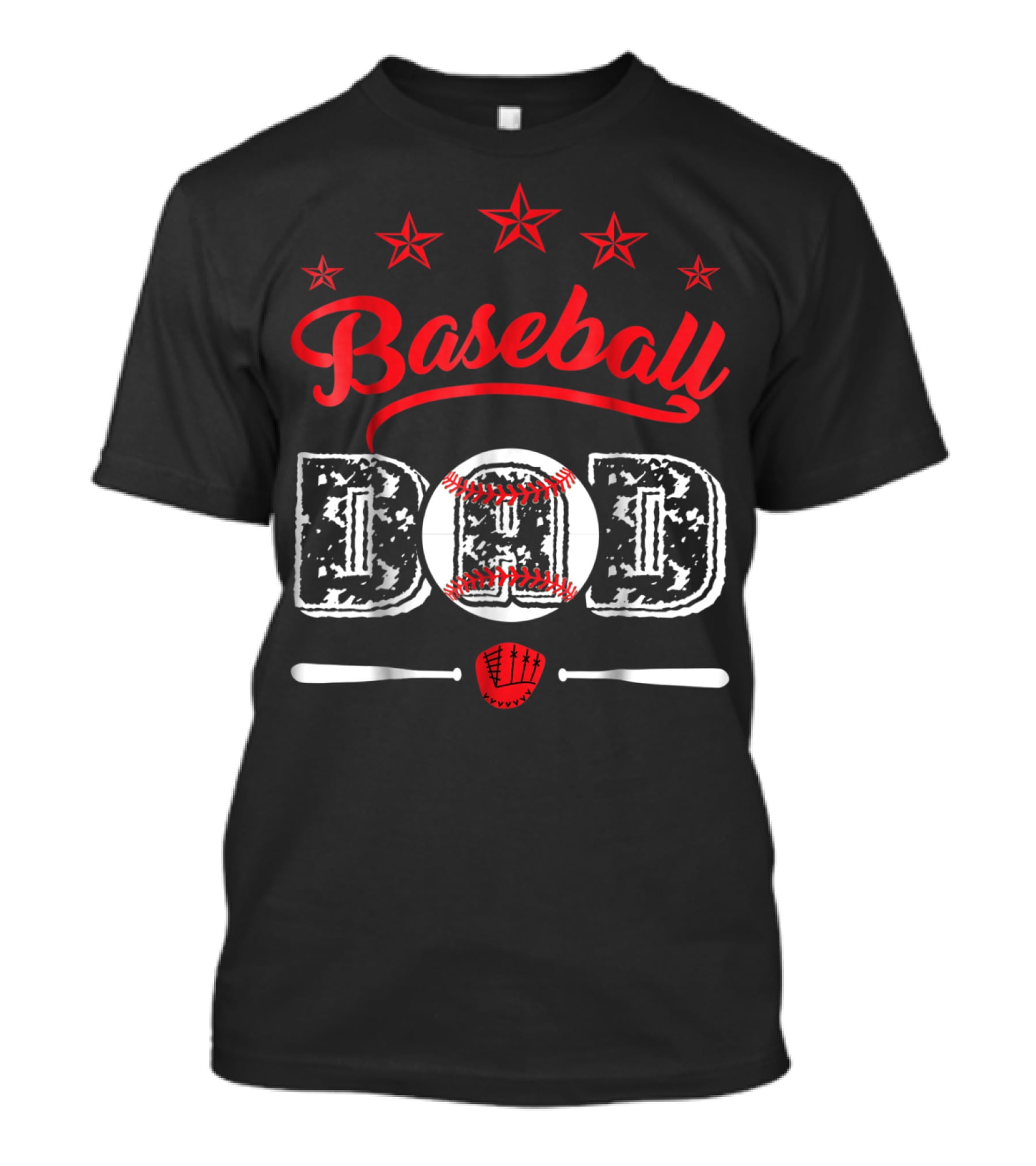 Baseball Dad Stars And Bats T-Shirt
