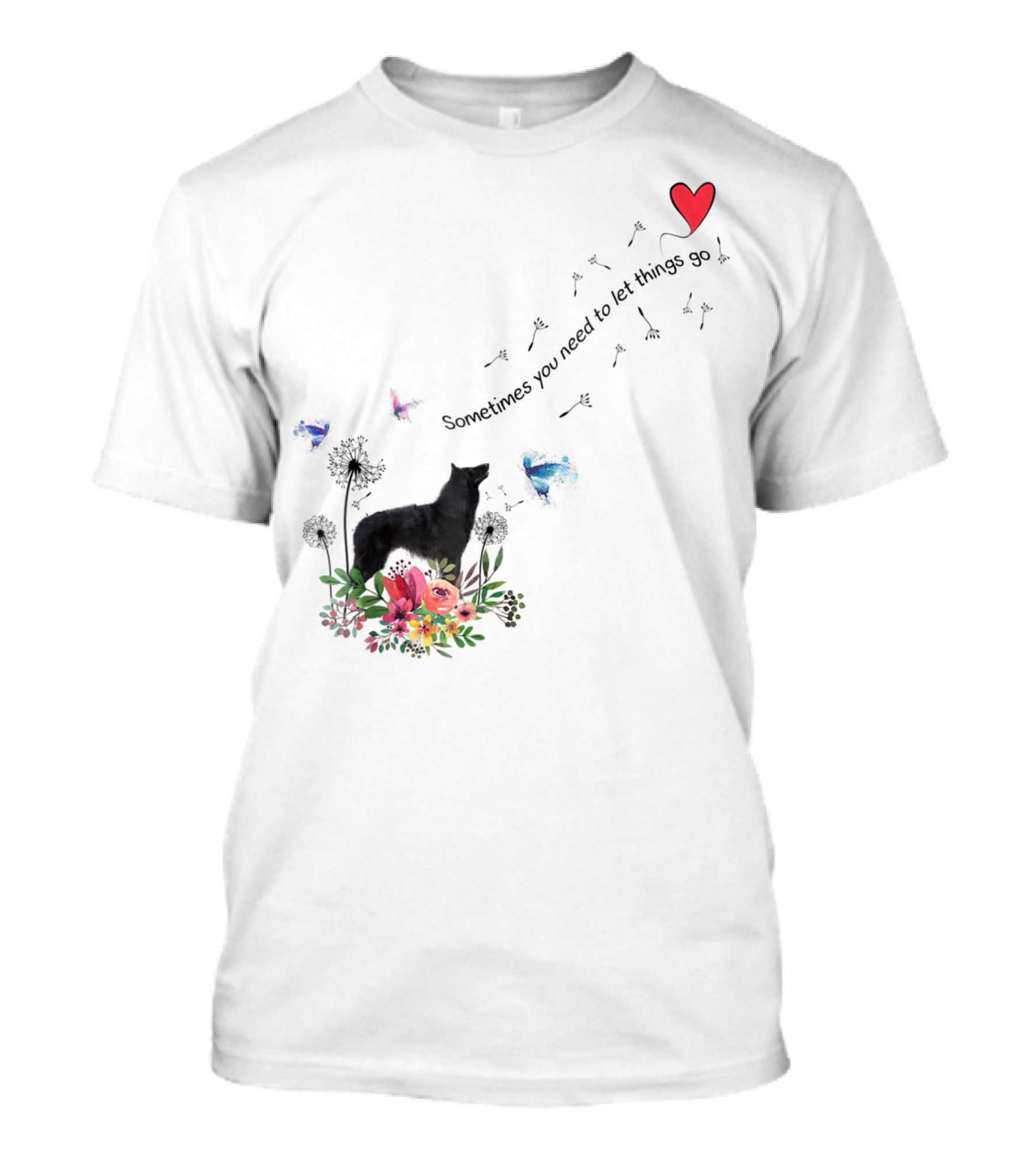 Belgian Sheepdog Kids80 Sometimes You Need To Let Things Go T-Shirt