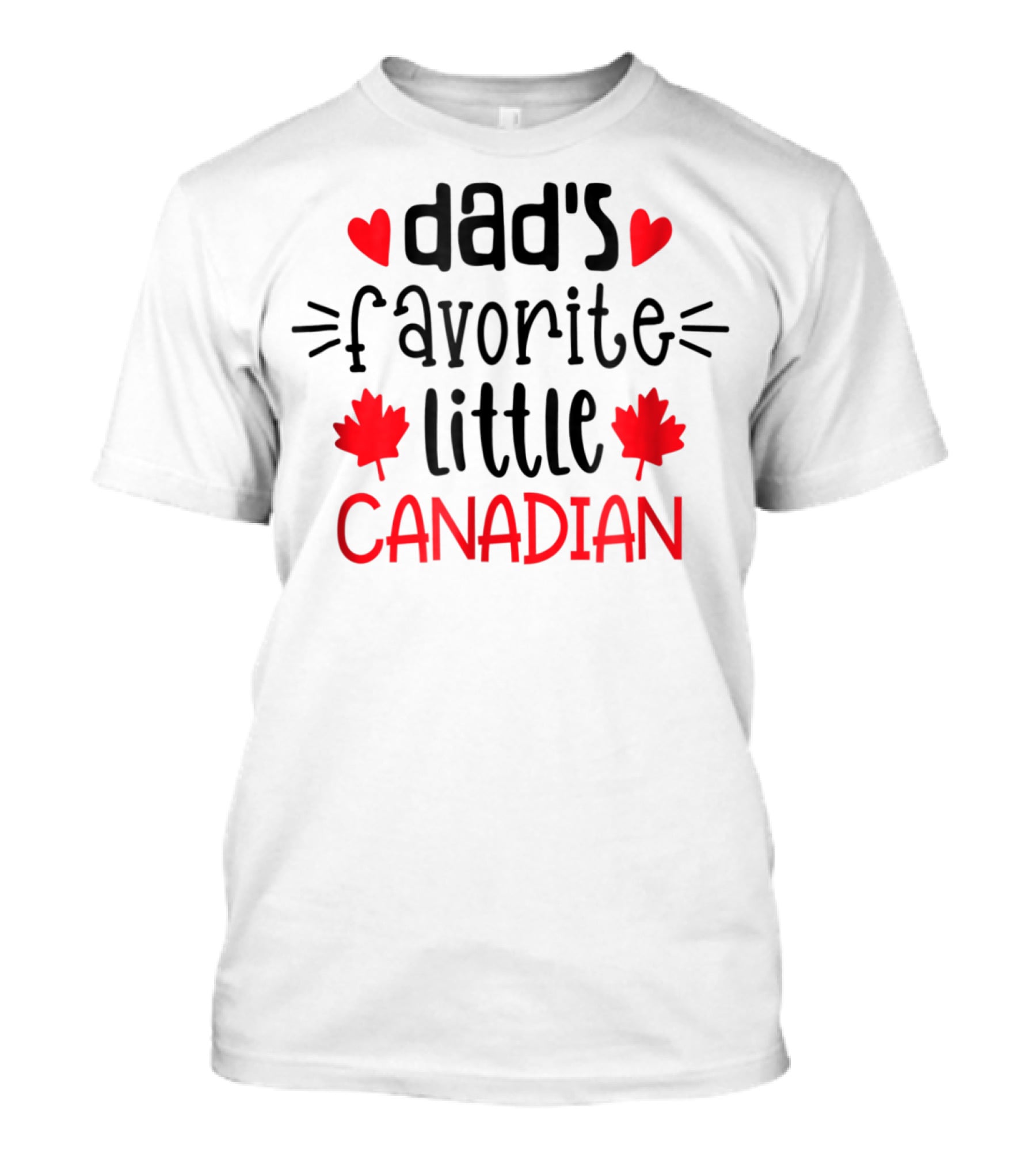Dad's Favorite Little Canadian Boys Kids Canada Day T-Shirt