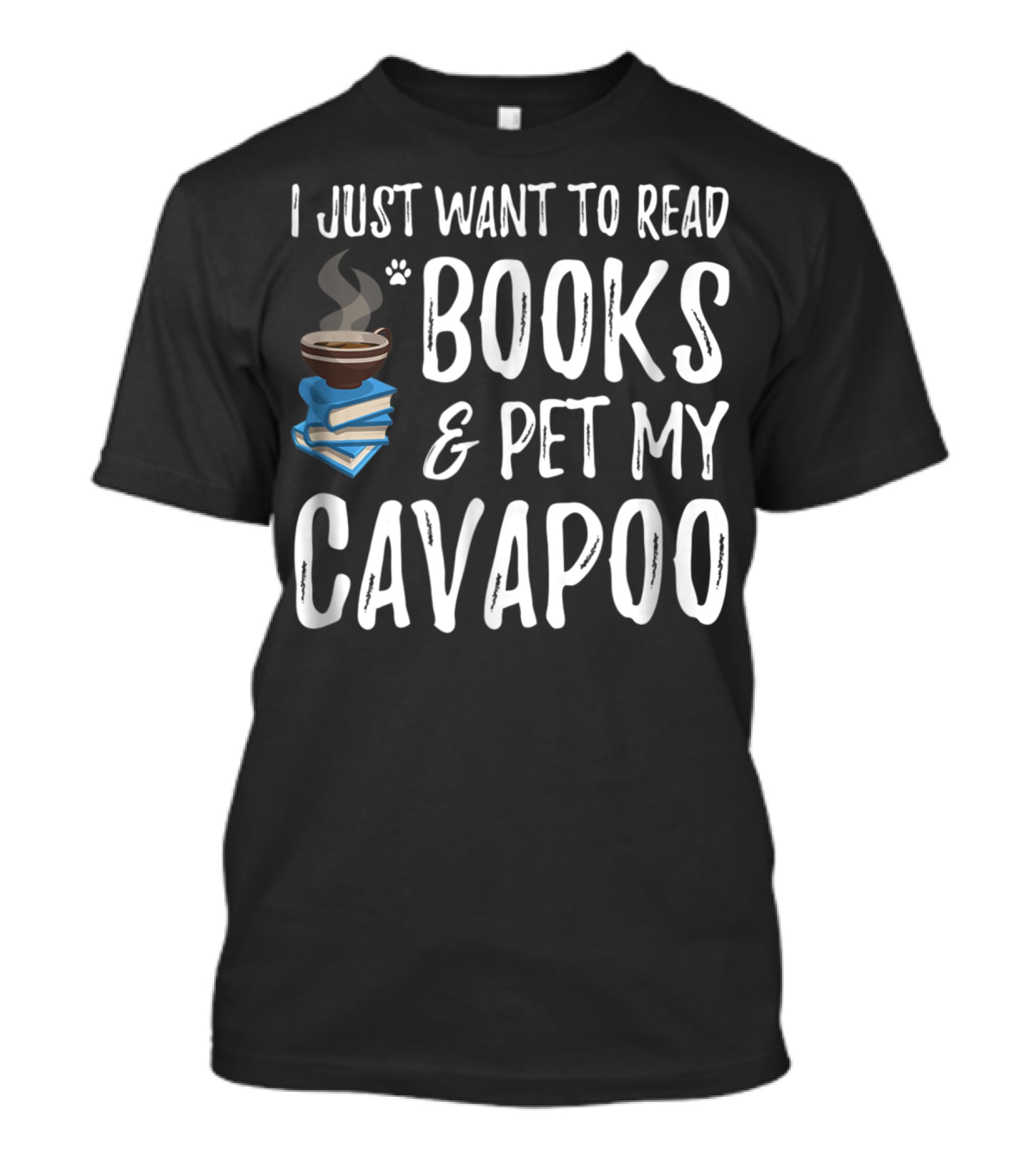 I Just Want To Read Books And Pet My Cavapoo T-Shirt