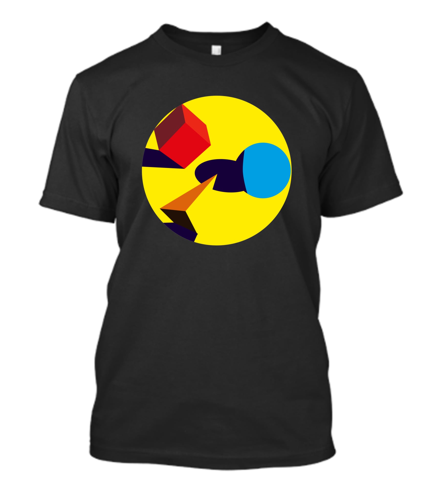 Bauhausian Forms Abstract Geometry 704928 Yellow Circle T-Shirt