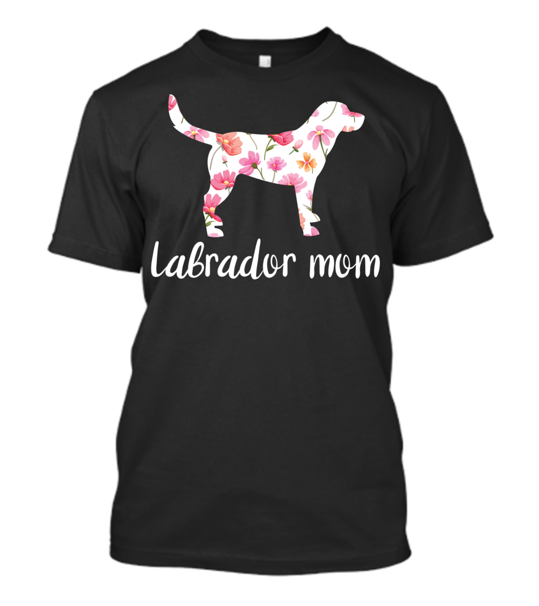 Labrador Mom Floral Design 15 T-Shirt