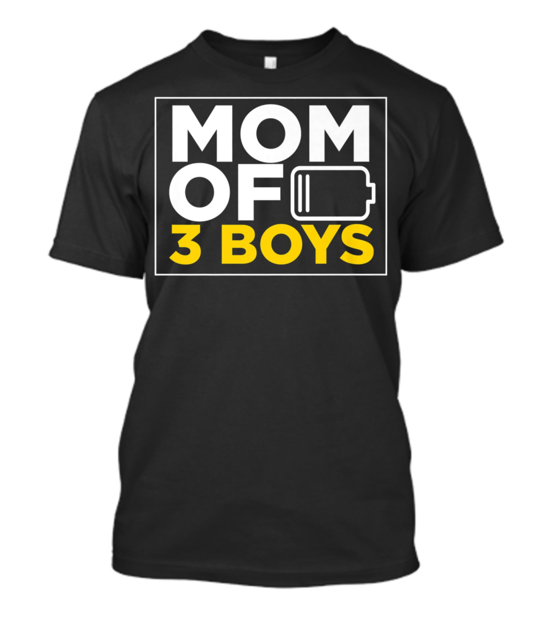 MOM OF 3 BOYS Low Battery Christmas From Son T-Shirt