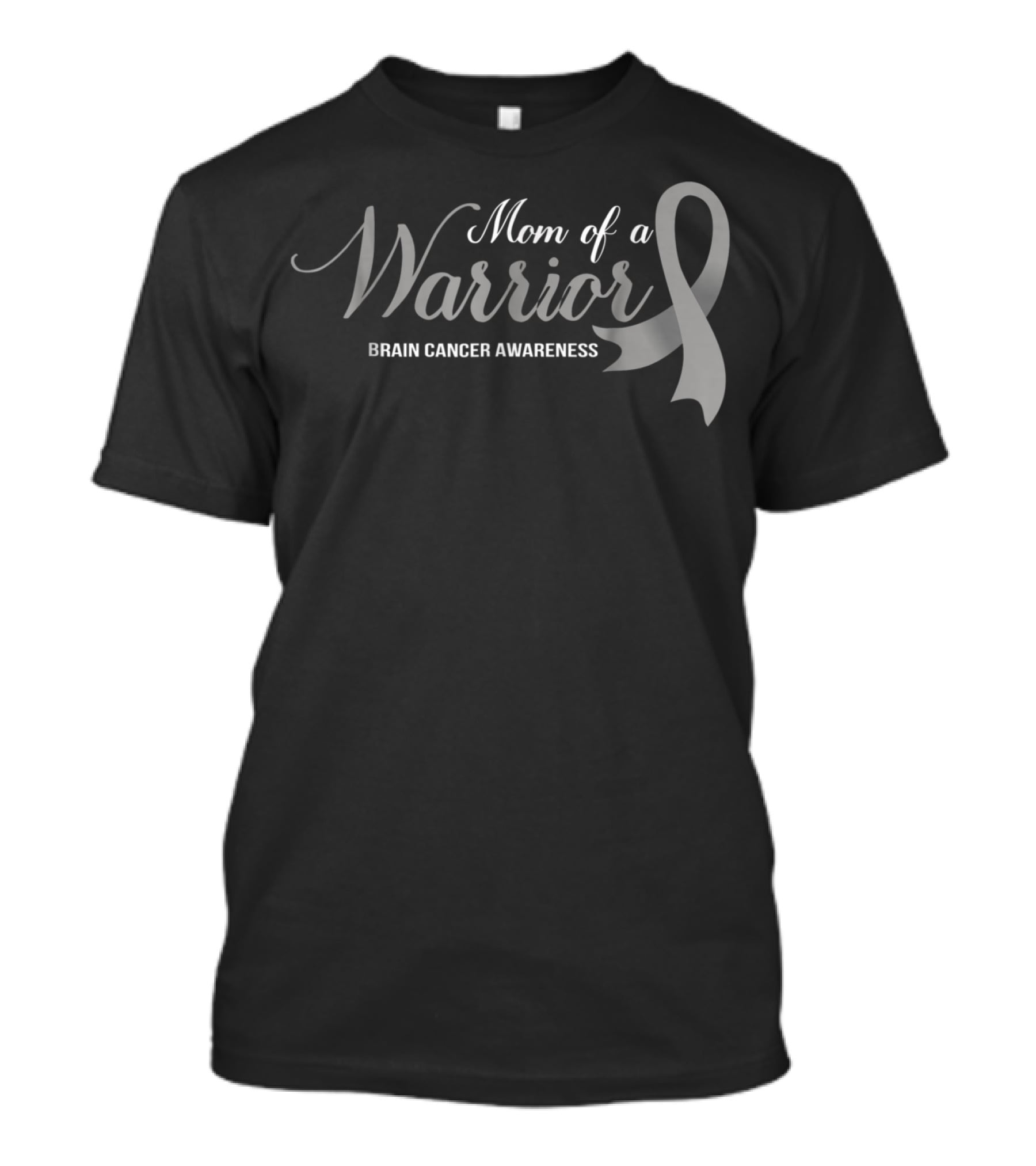 Mom Of A Warrior Brain Cancer Awareness Ribbon 46 T-Shirt