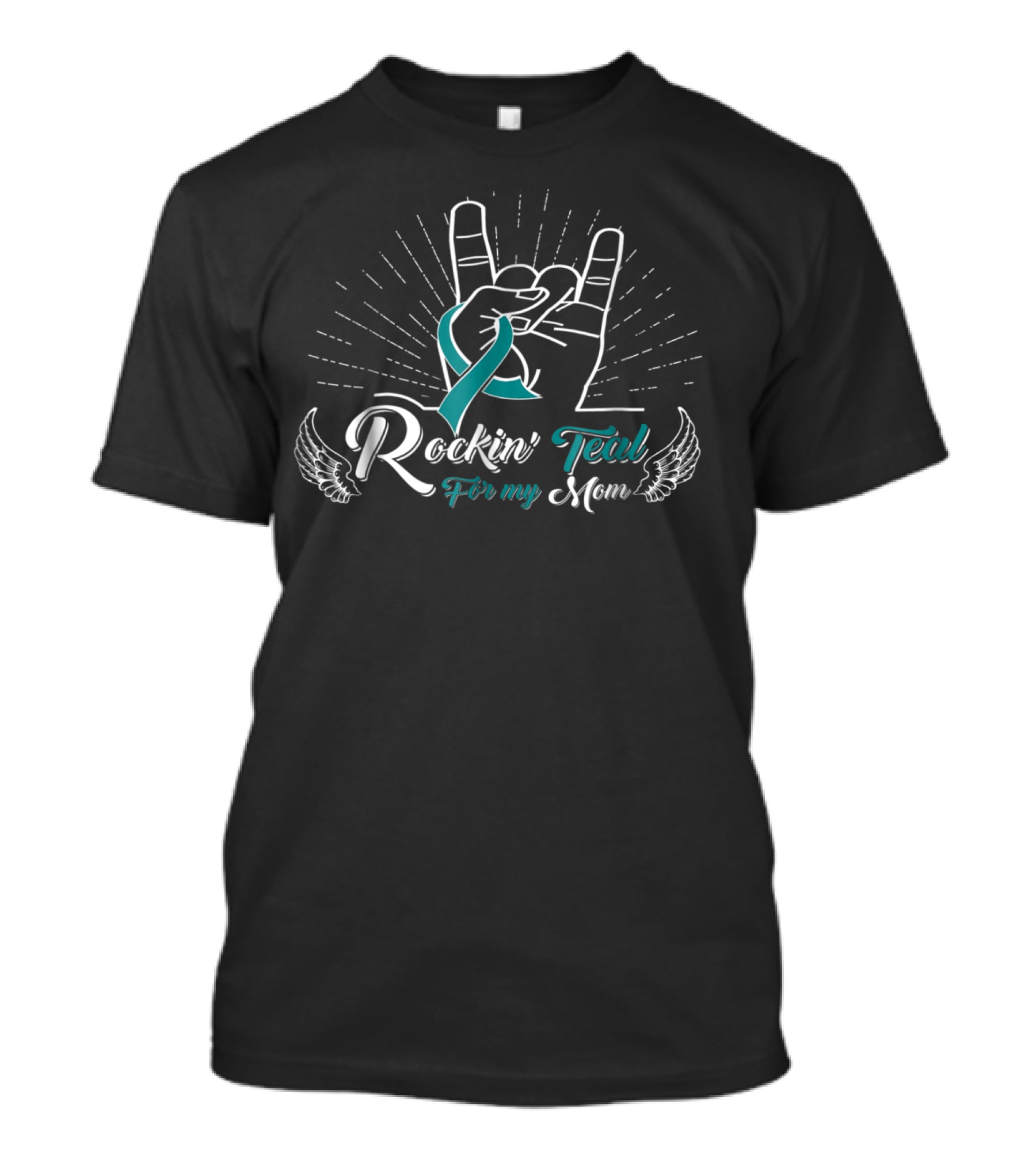 Rockin' Teal For My Mom Polycystic Kidney Disease PKD Awareness T-Shirt