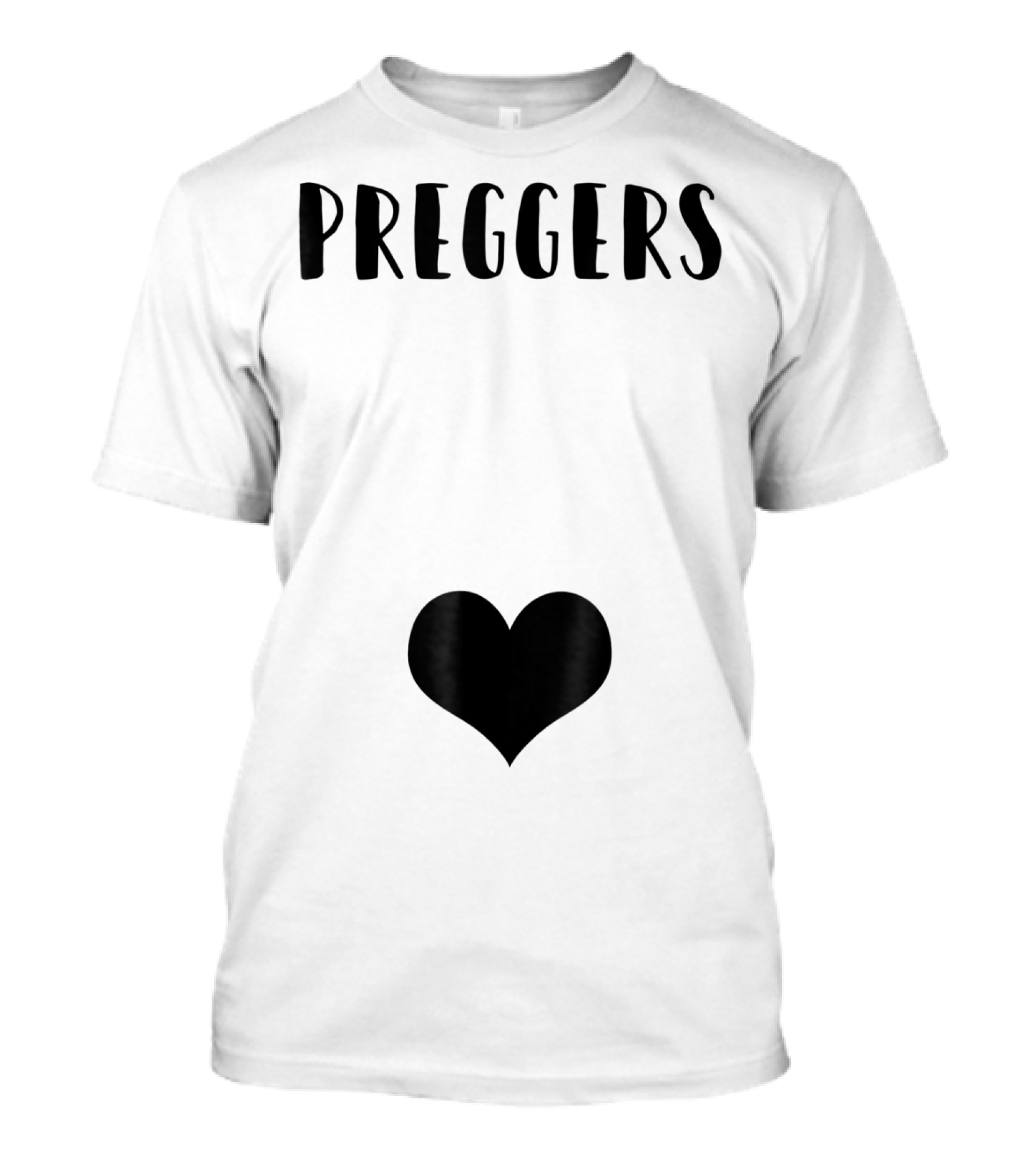 Preggers Announce Baby Prego Mom Heart Idea46 T-Shirt