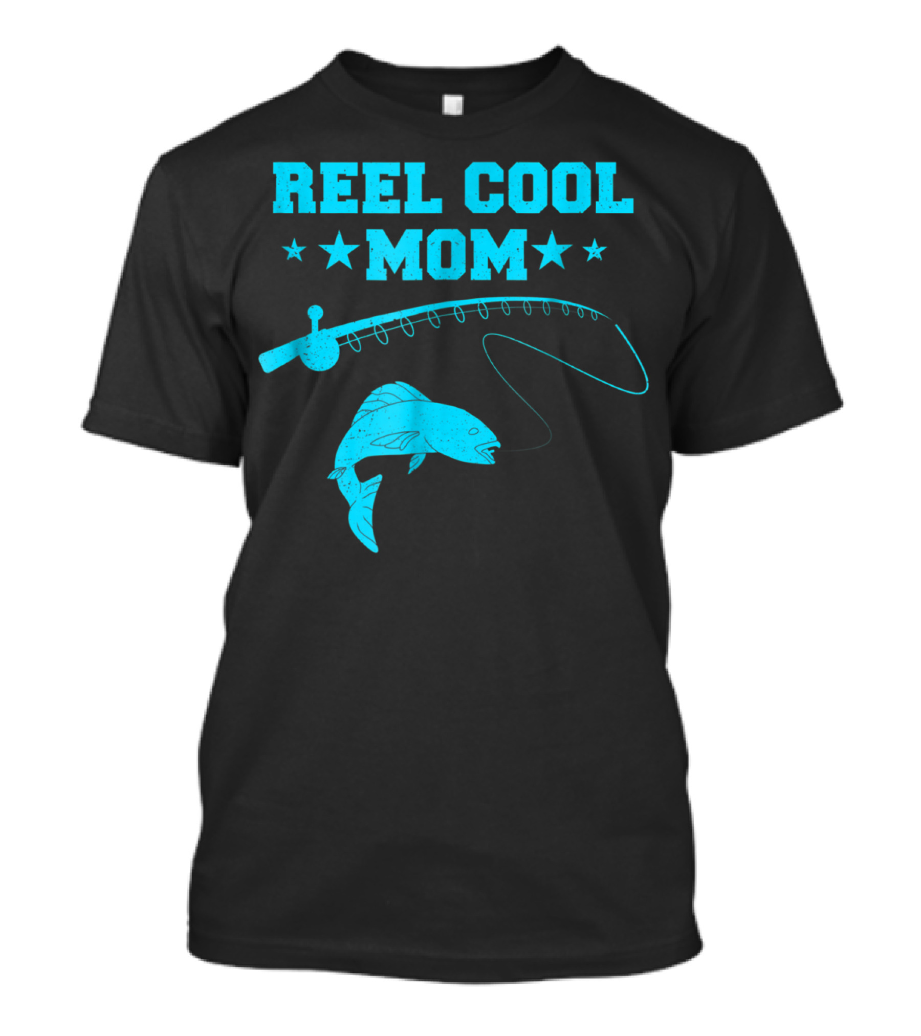 Reel Cool Mom Fishing Rod Fish Angler Fisherman T-Shirt