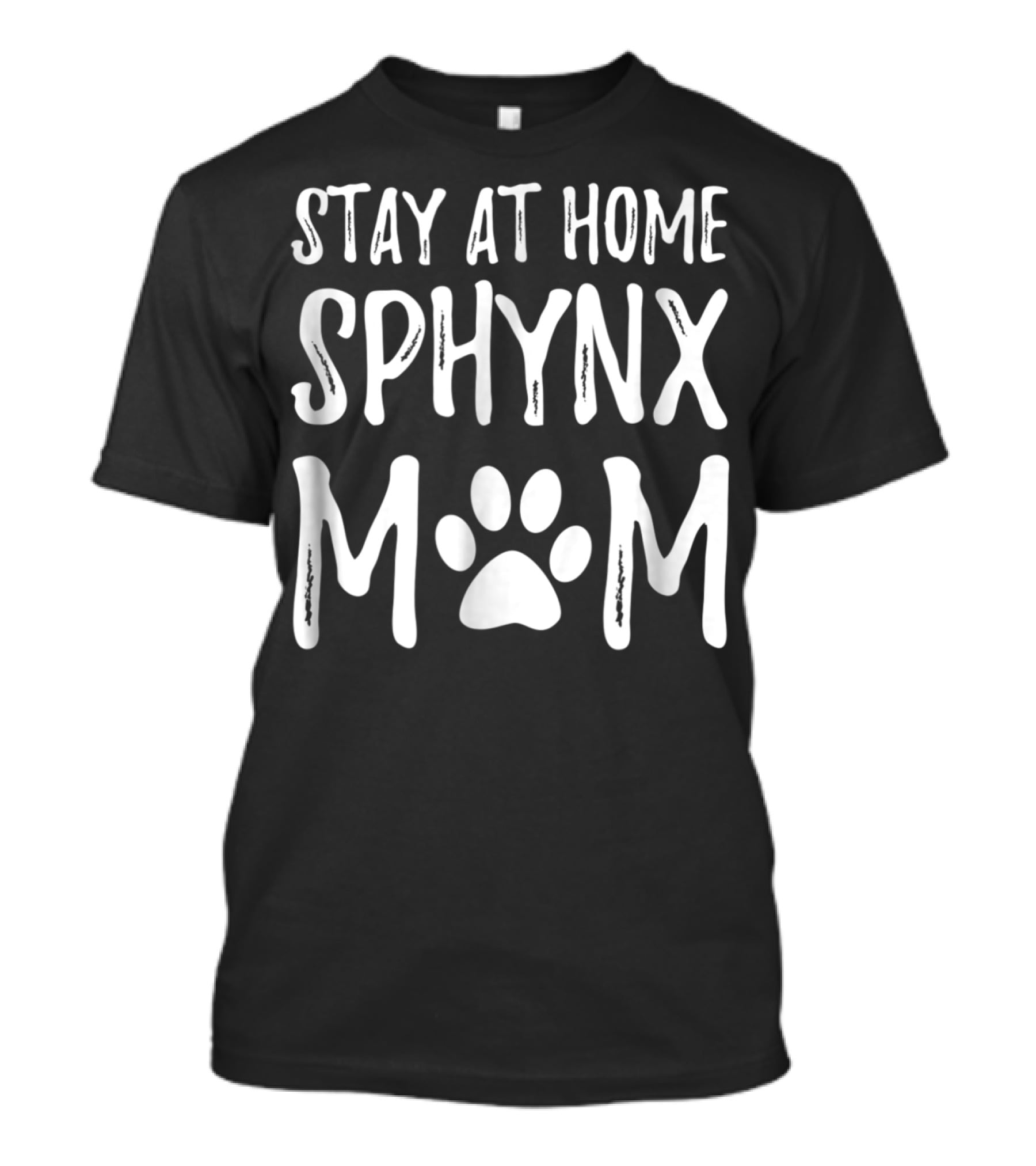 Stay At Home Sphynx Mom Paw Prints T-Shirt