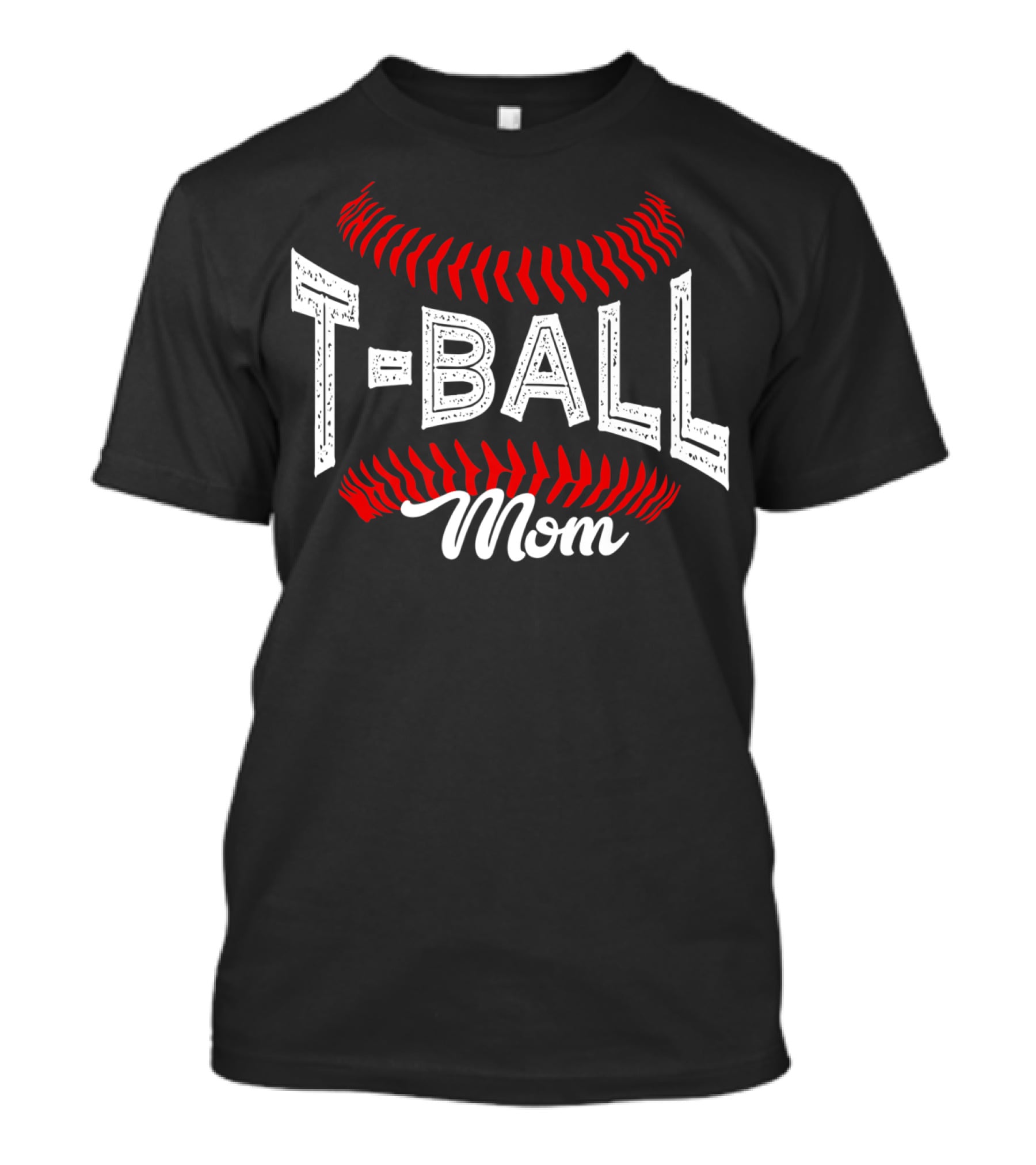 T-Ball Mom Baseball Stitching T-Shirt