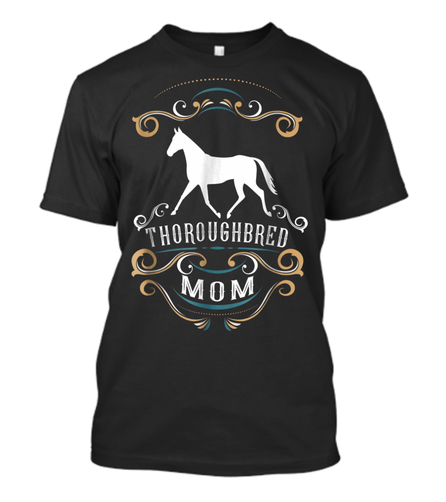 Thoroughbred Mom Equestrian OTTB Horse T-Shirt