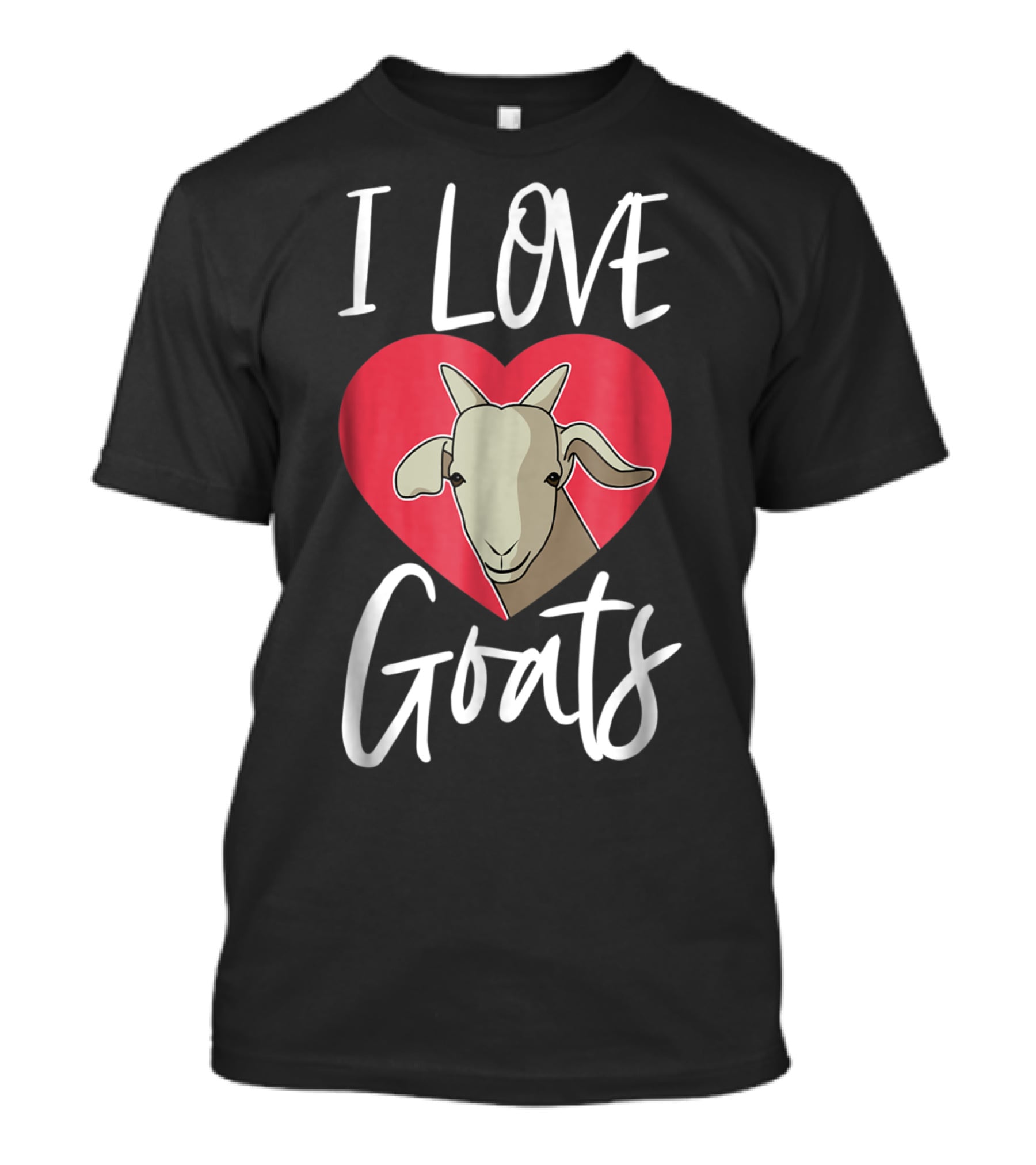 I Love Goats Heart Goat Mom Funny Farm Goat Lover Girls T-Shirt