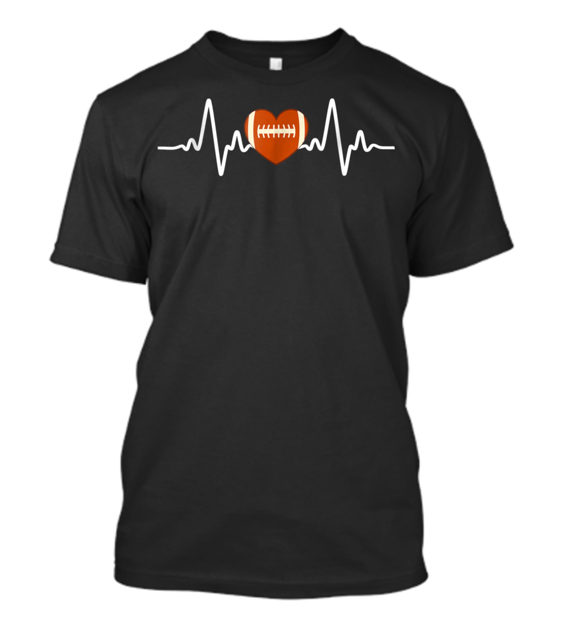 Heartbeat Heart Football Kids Football Love T-Shirt