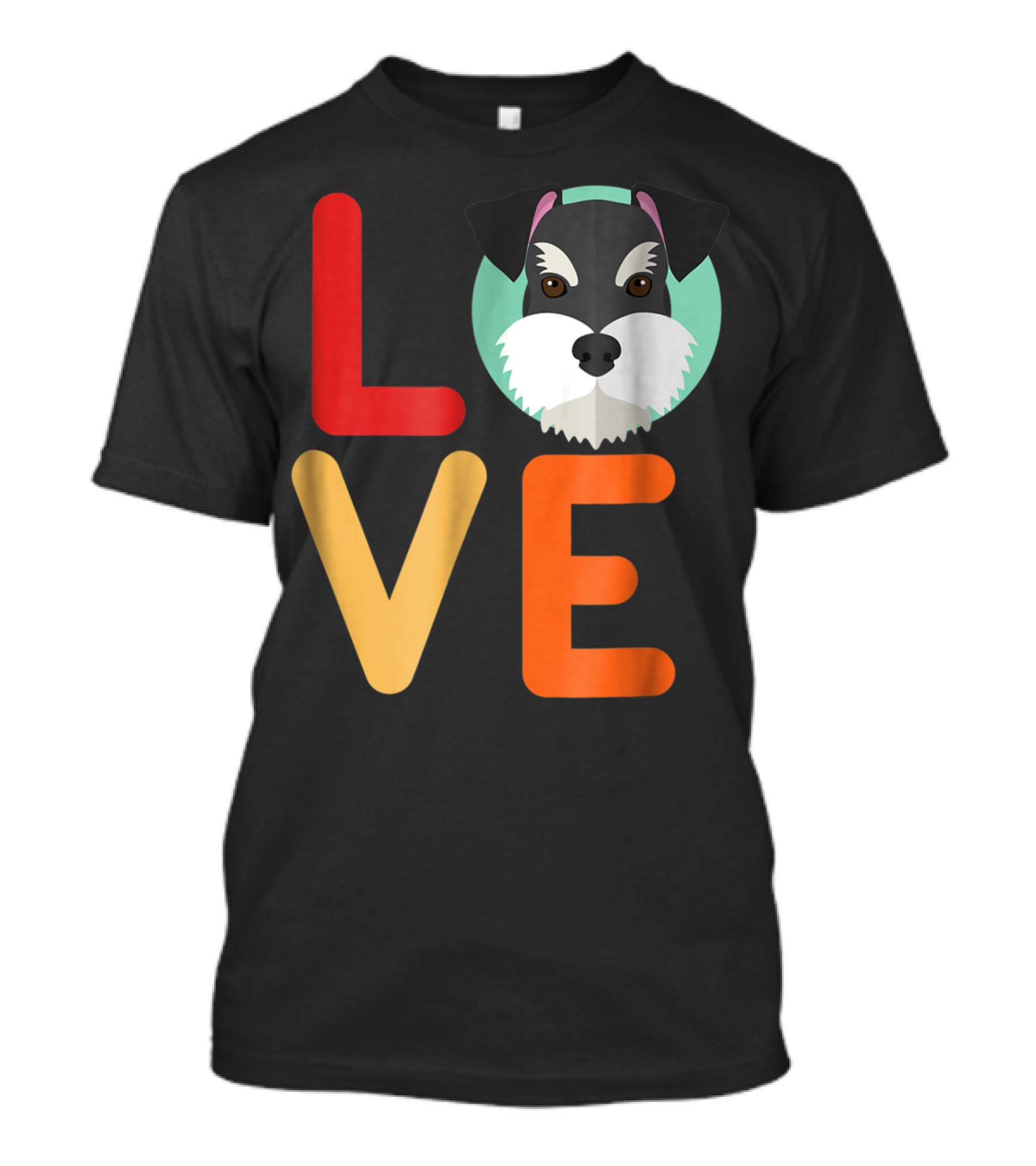 Love Miniature Schnauzer Dog And Puppy For Dog T-Shirt