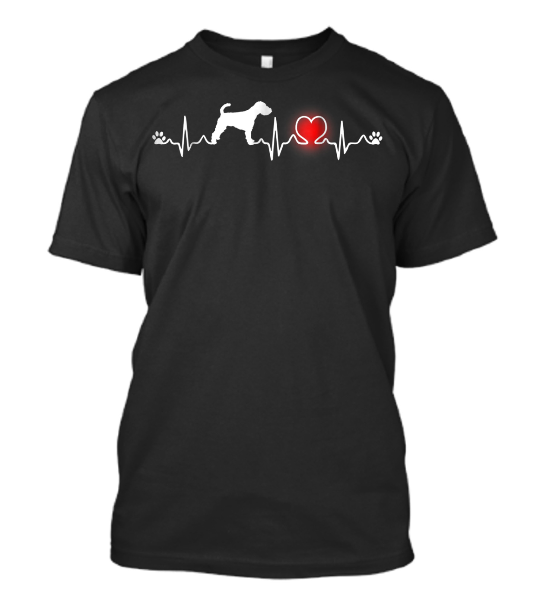 Welsh Terrier Heartbeat Paw Love T-Shirt