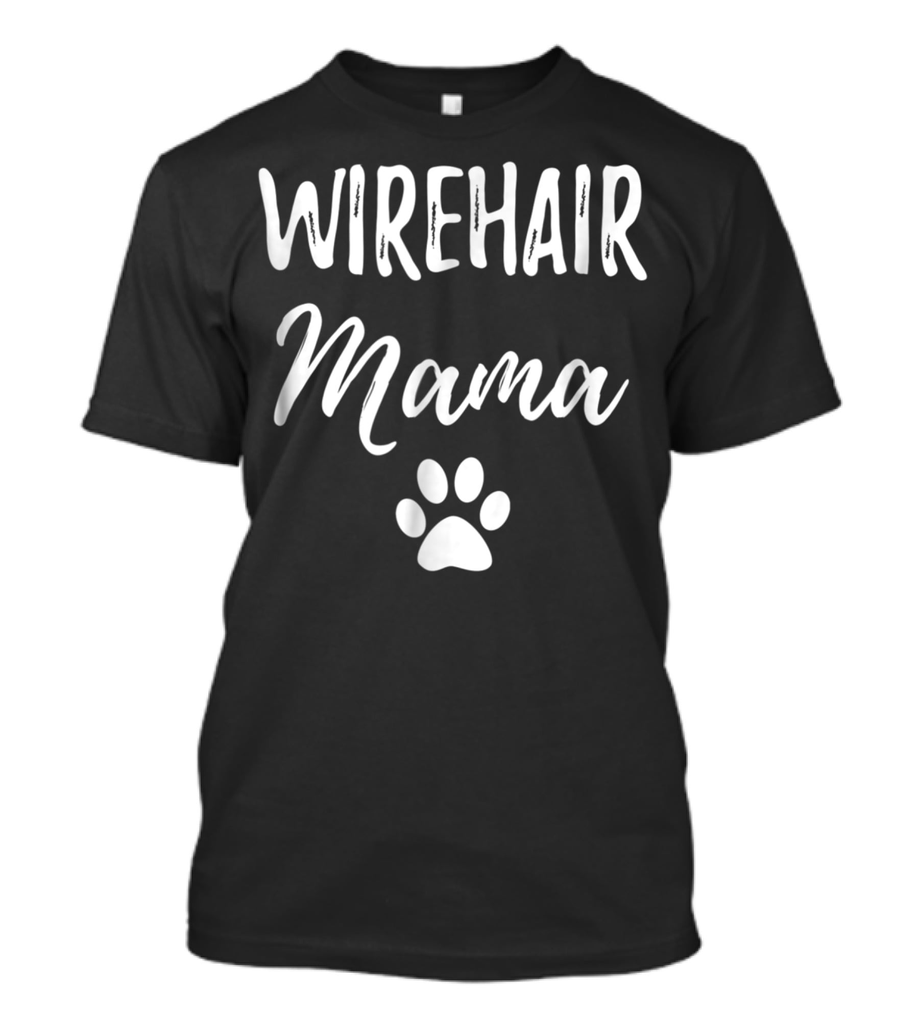 Wirehair Mama Funny Cat Mom Paw Print Idea99 T-Shirt