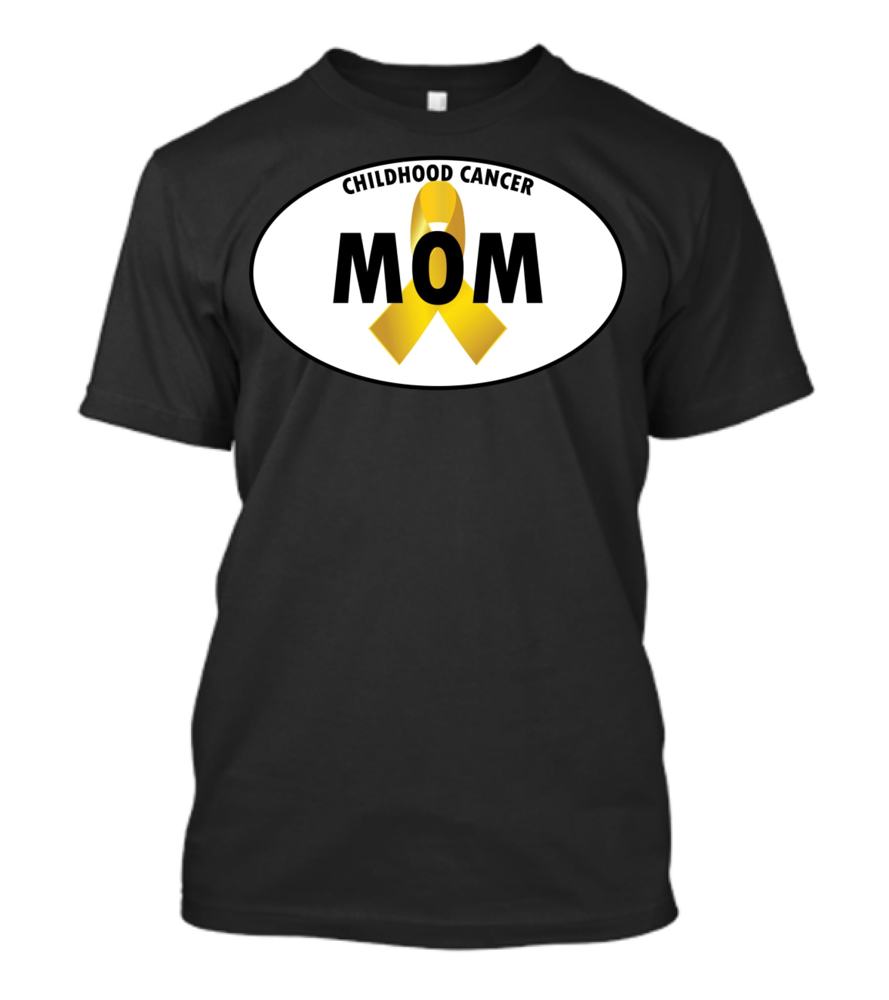 Childhood Cancer Mom Yellow Ribbon Awareness T-Shirt