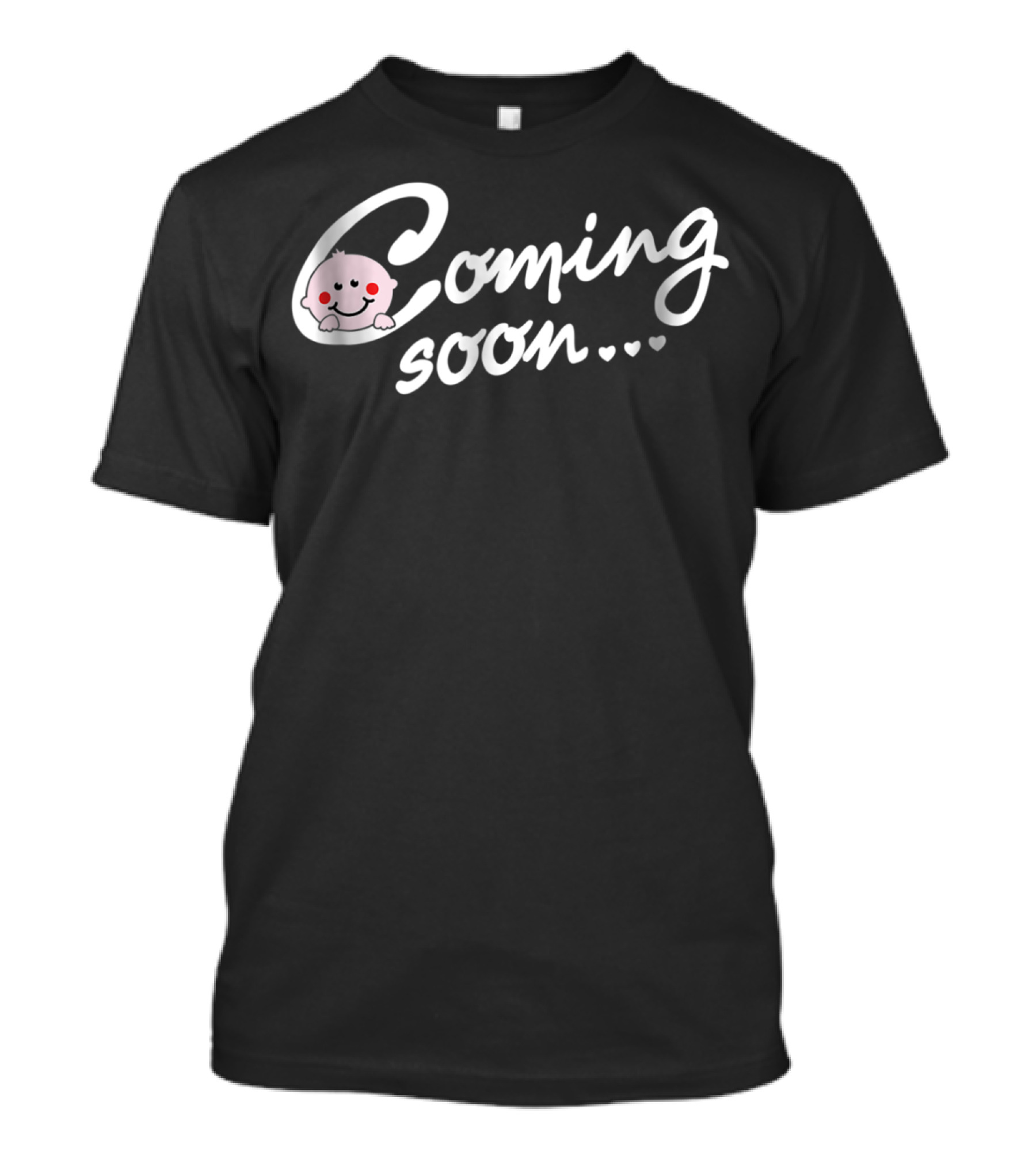 Coming Soon Baby Loading Mom To Be Cute Baby Face And Heart T-Shirt