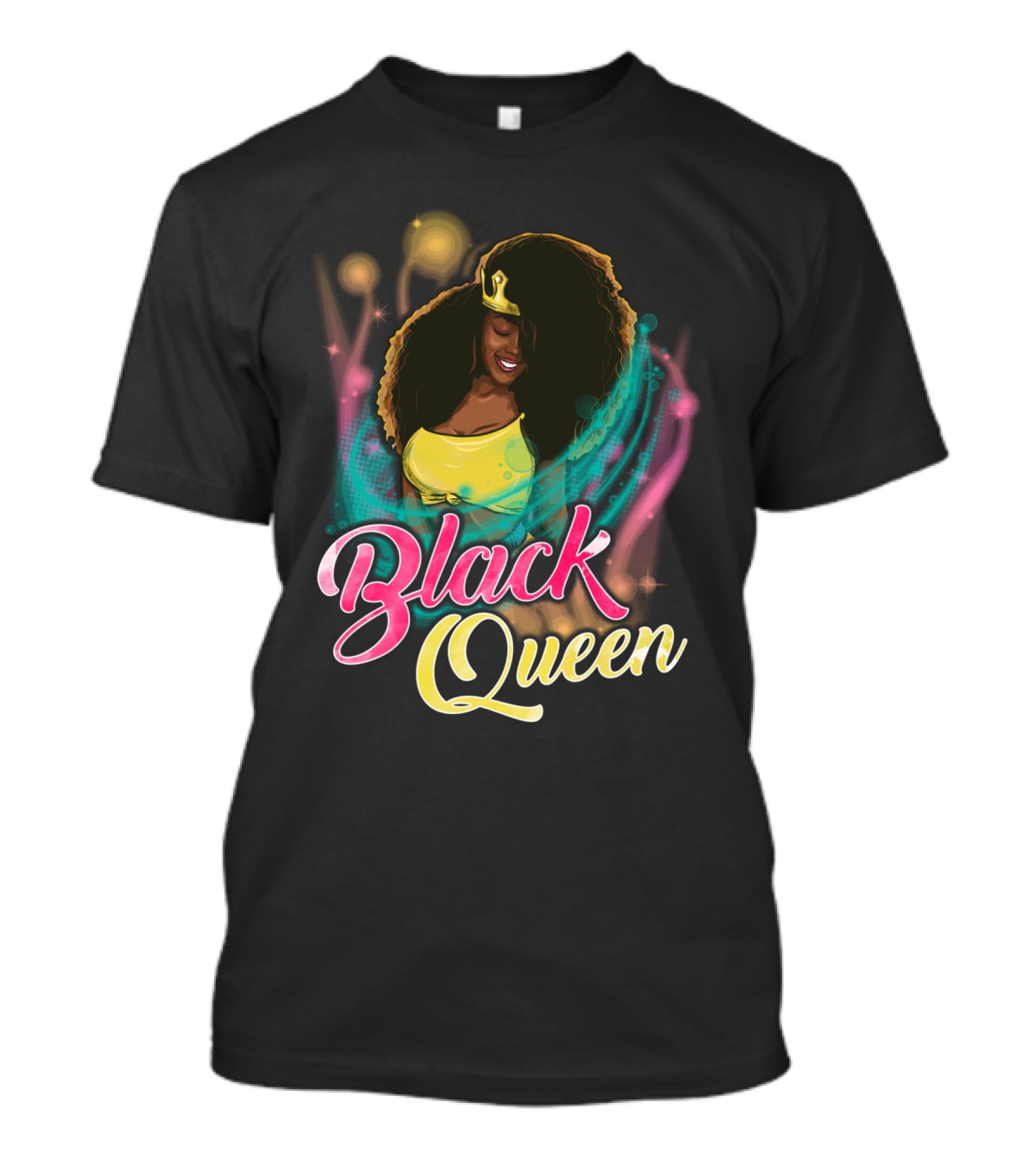 Black Queen Beautiful Afro Diva Mom Wife African9 T-Shirt