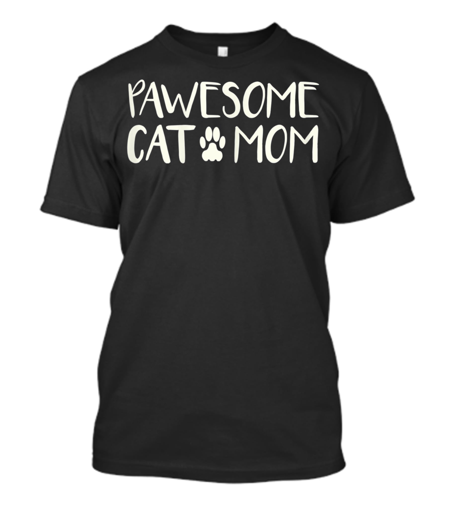 Pawesome Cat Mom Womens Girls Cat T-Shirt