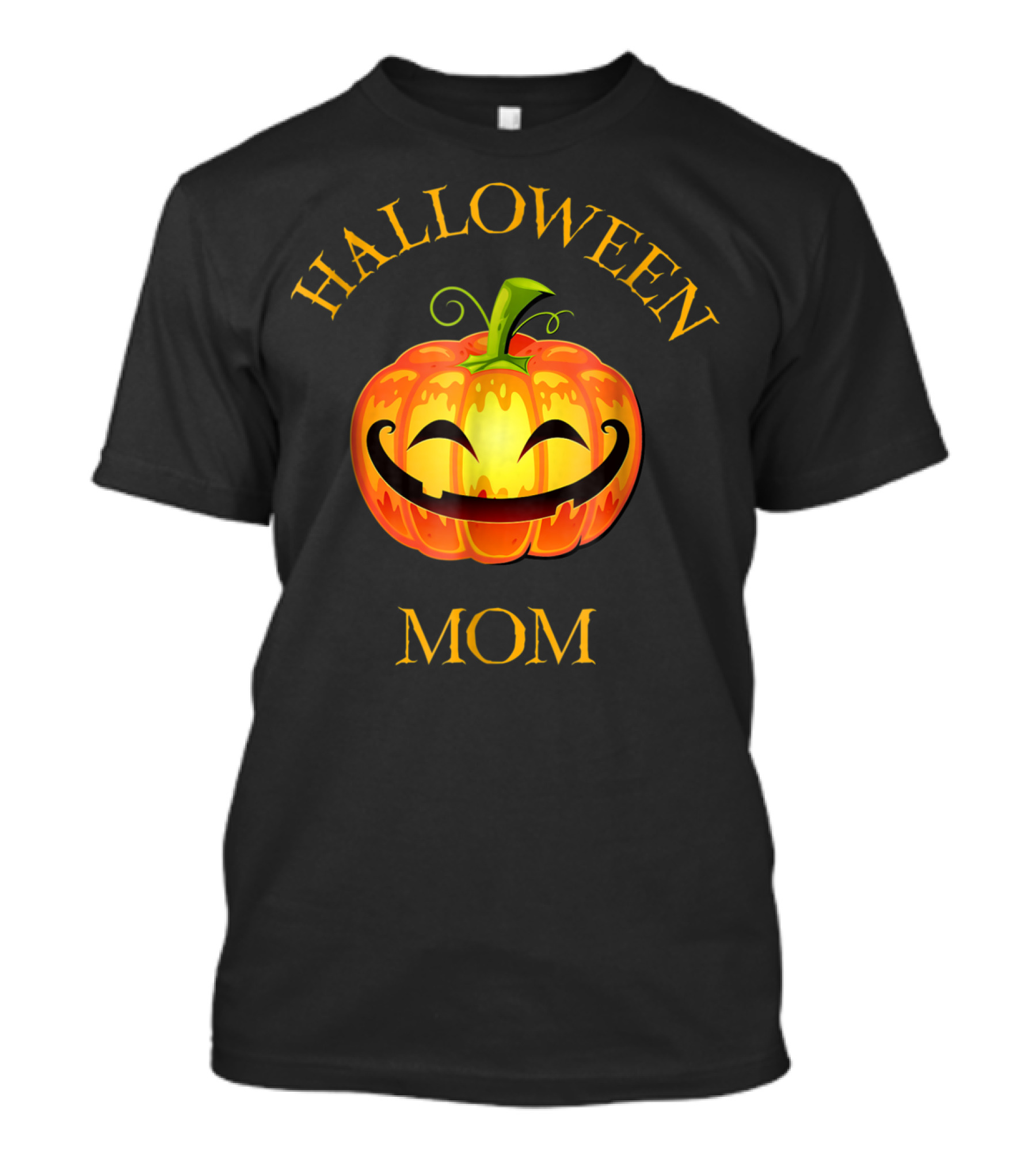 Halloween Mom Jack O Lantern Pumpkin Face T-Shirt