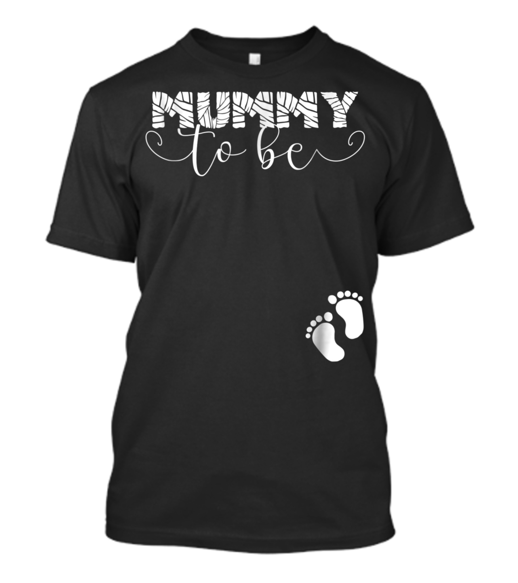 Mummy To Be Halloween Pregnancy Baby Footprints T-Shirt