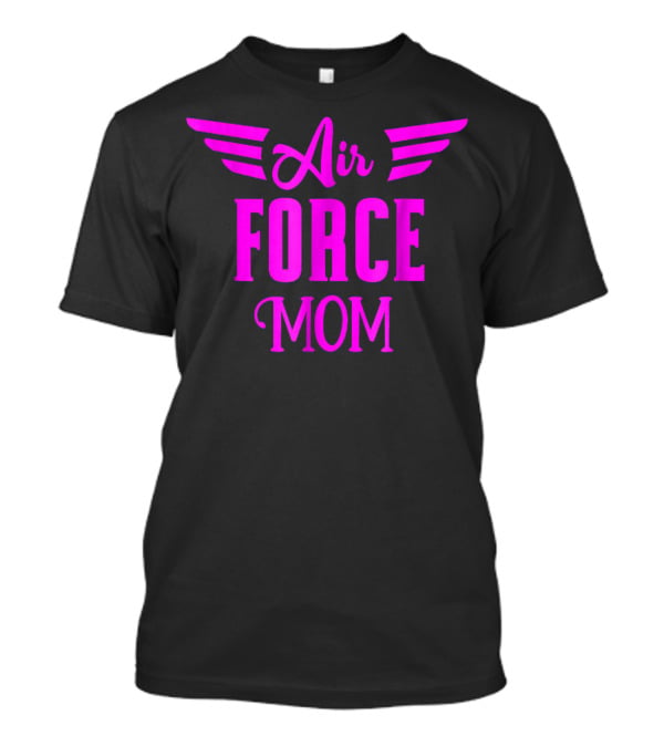US Air Force Pink Proud Air Force Mom Wings T-Shirt