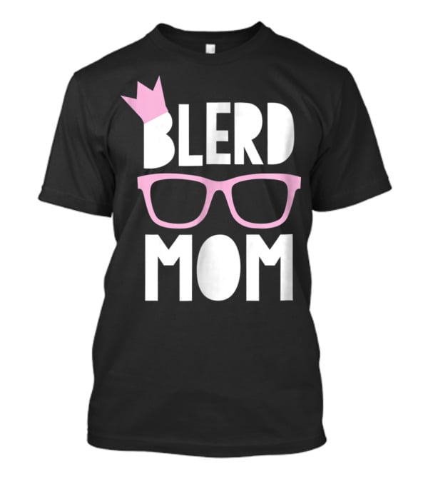 Blerd Mom Geeky Glasses Black Nerd Mom Crown T-Shirt