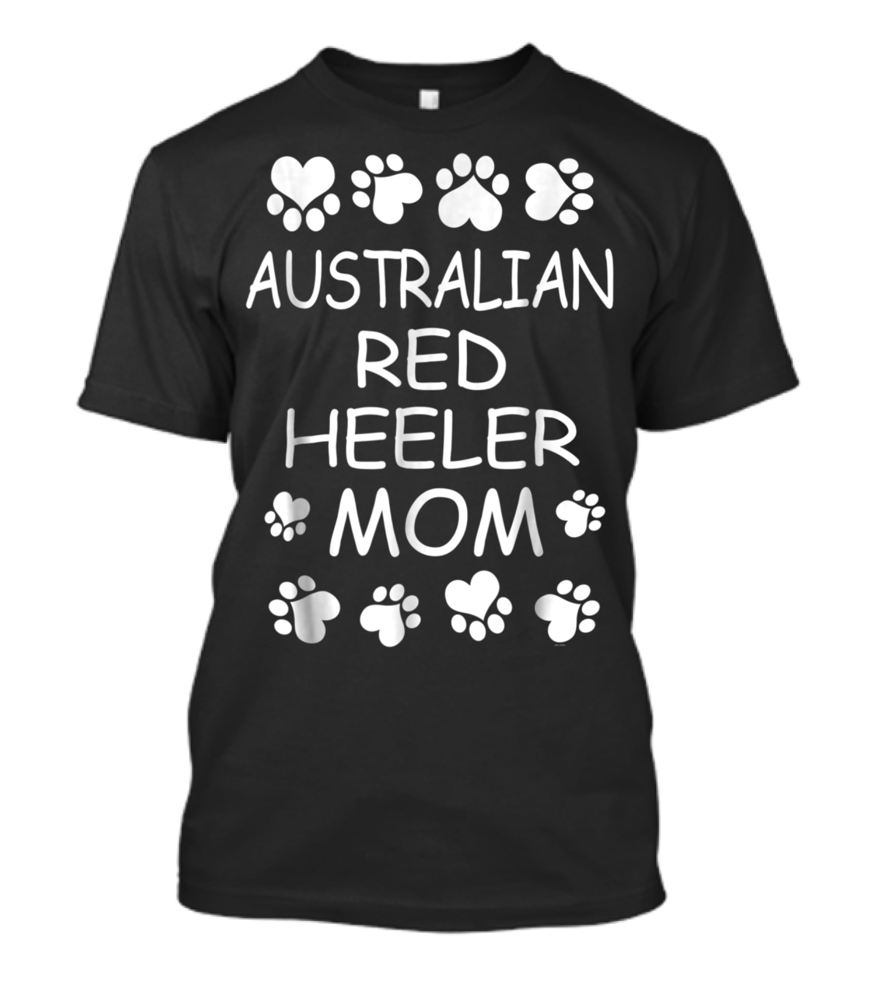 Australian Red Heeler Mom Paw Prints T-Shirt