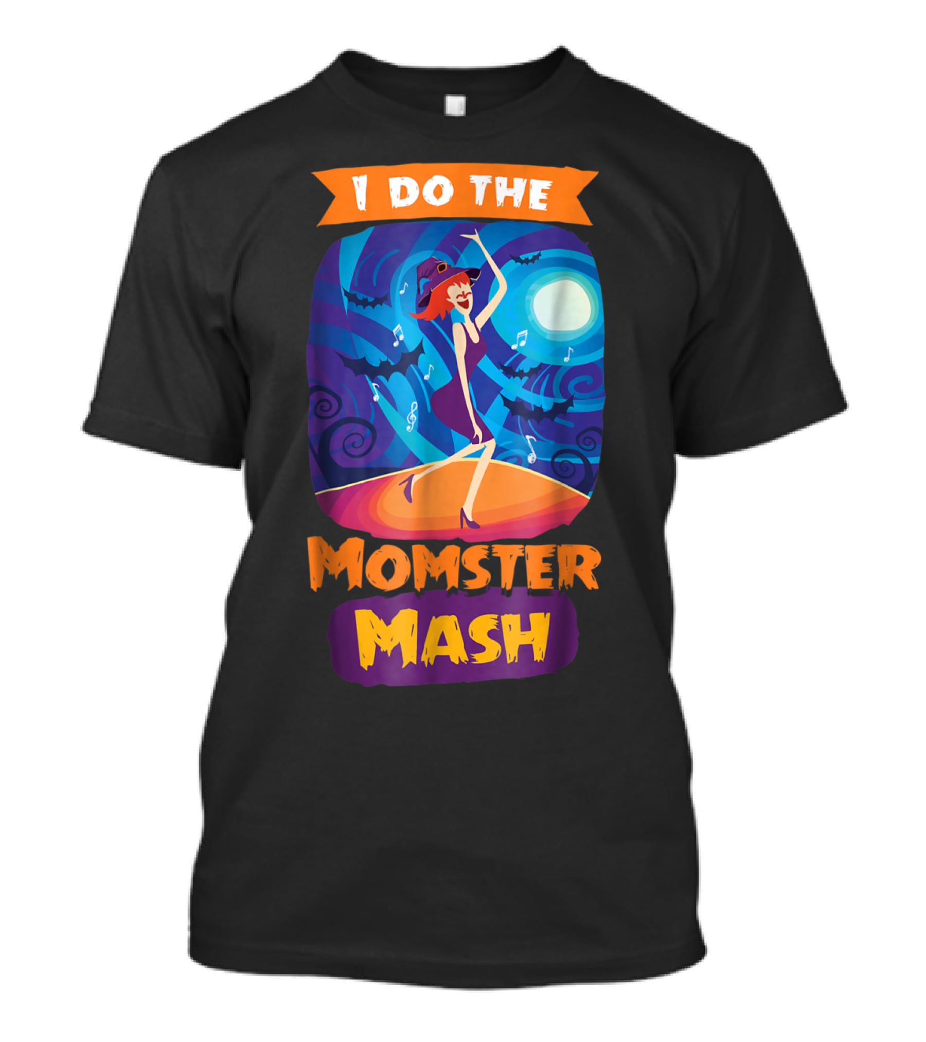 I Do The Momster Mash Funny Awkward Mom Halloween Dance T-Shirt
