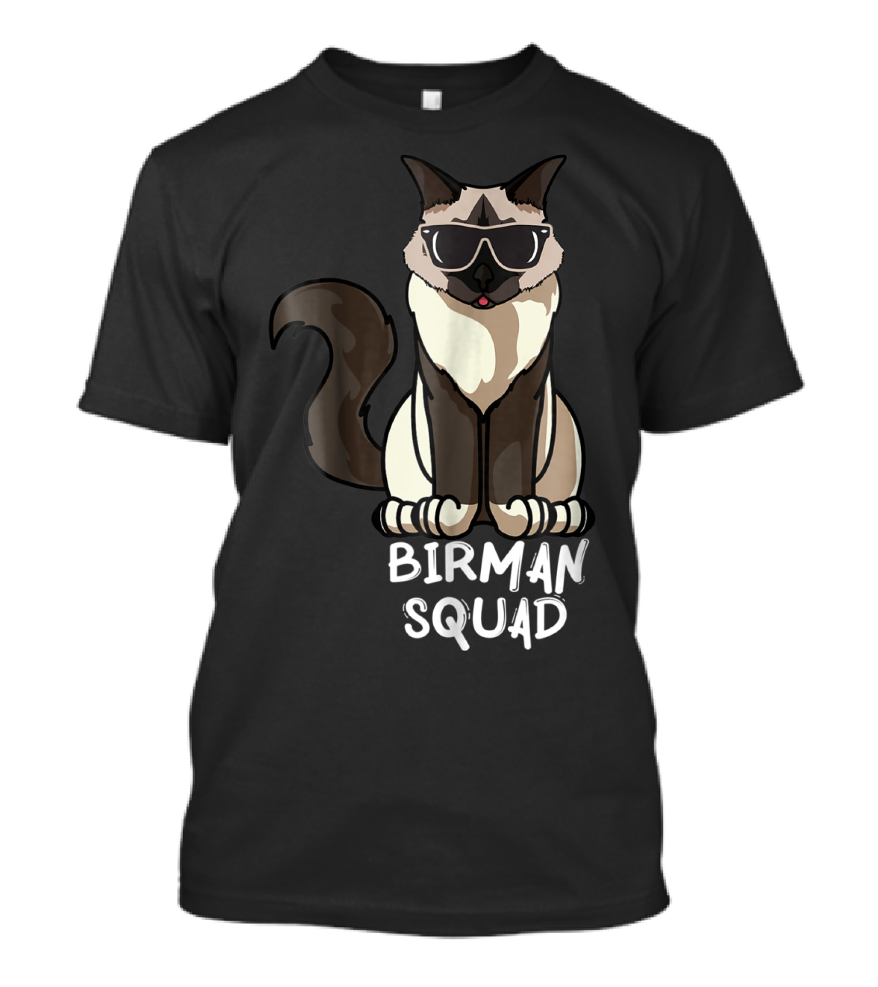 Birman Squad Cat Mom Lover Squad Cool Birman Cat With Sunglasses T-Shirt