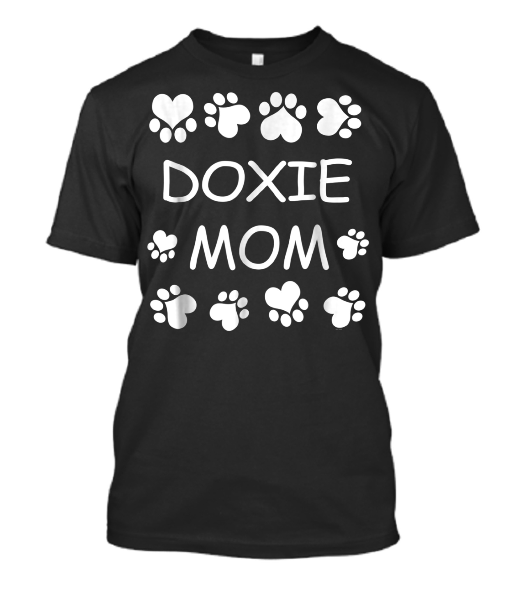 Doxie Mom Paws Hearts Christmas Birthday Lovers T-Shirt